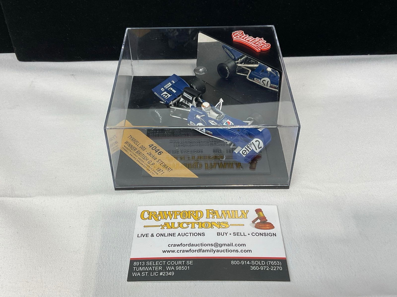 Quartzo Tyrrell 003 J. Stewart British GP 1971 1/43 Scale Diecast Car Model orig box (1 of 6)