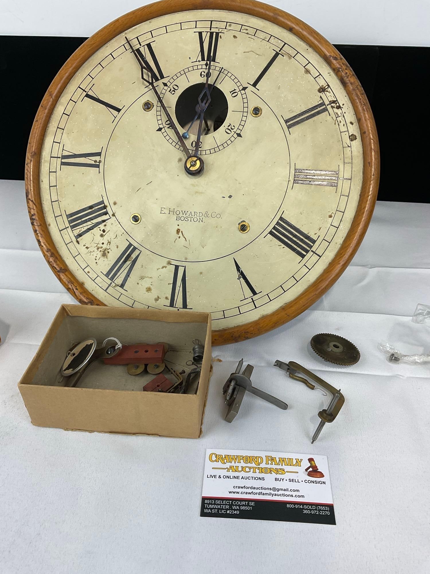 E.Howard & Co Boston Clock, Open Movement, No Case included, 14h x 14w x 9d inches (1 of 4)