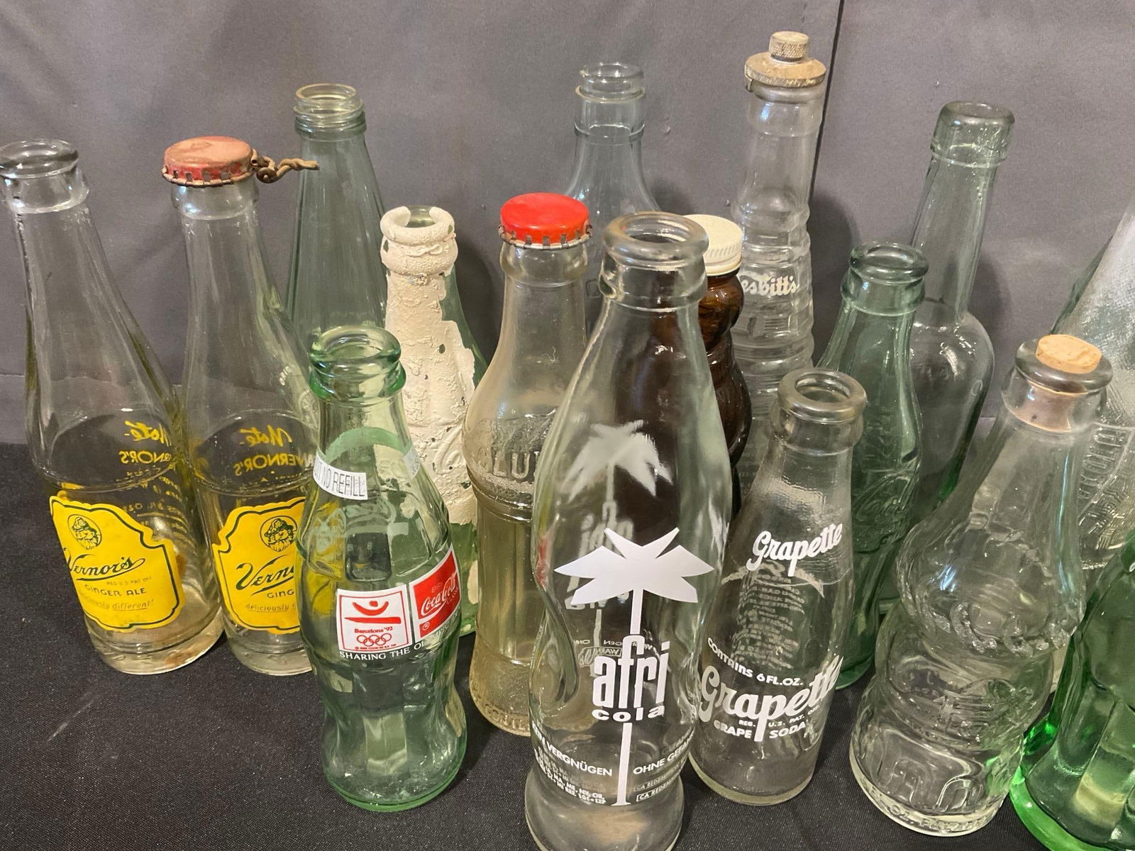 25 Glass Bottles, Afri-Cola, Coca-Cola incl 92 Barcelona Olympics, Vernor, Grapette & more - 3