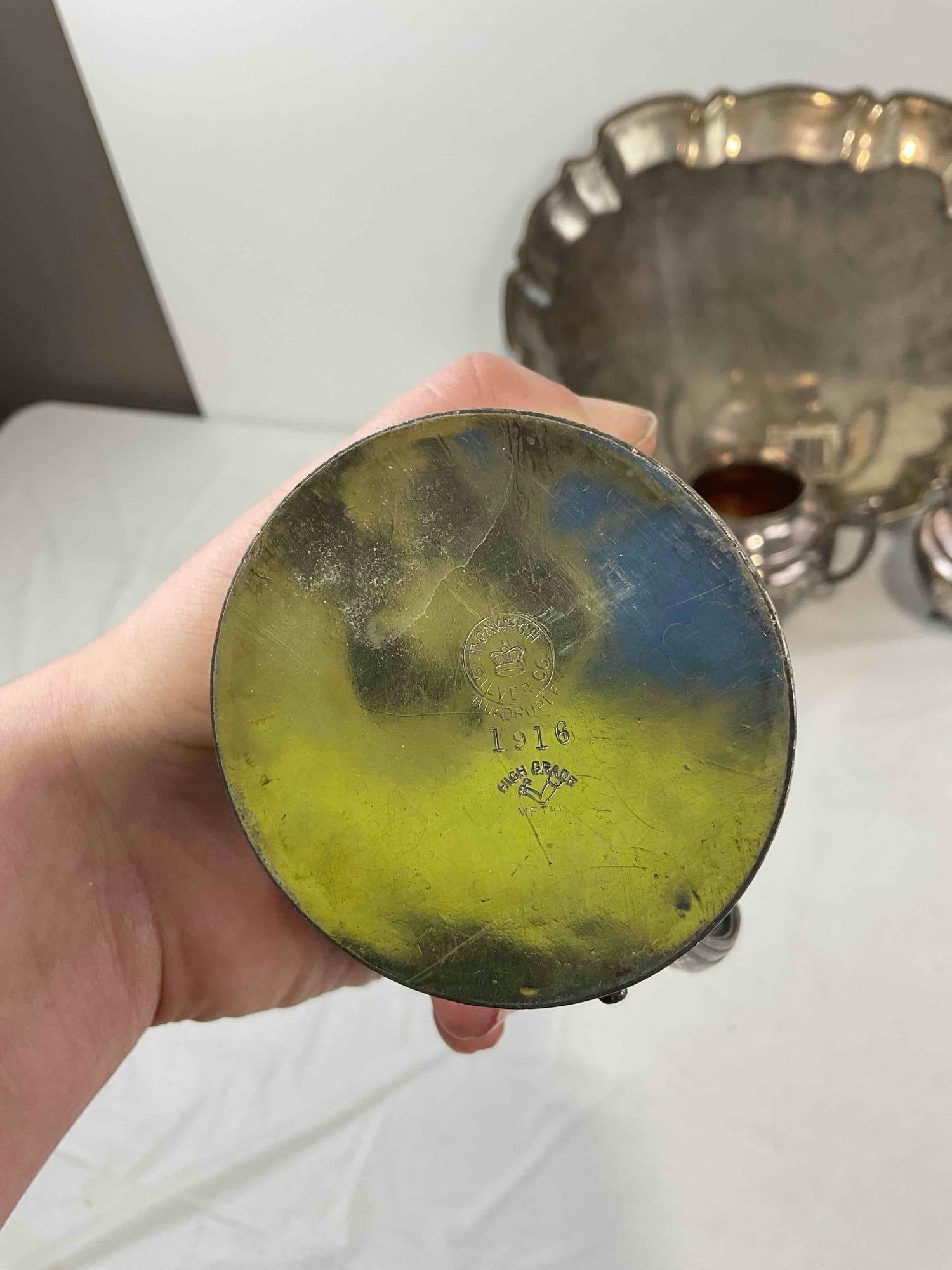 6 pcs Vintage Silver Plated Dish Assortment, incl. Empire, 5th Ave, Monarch & More! See pics. - 6