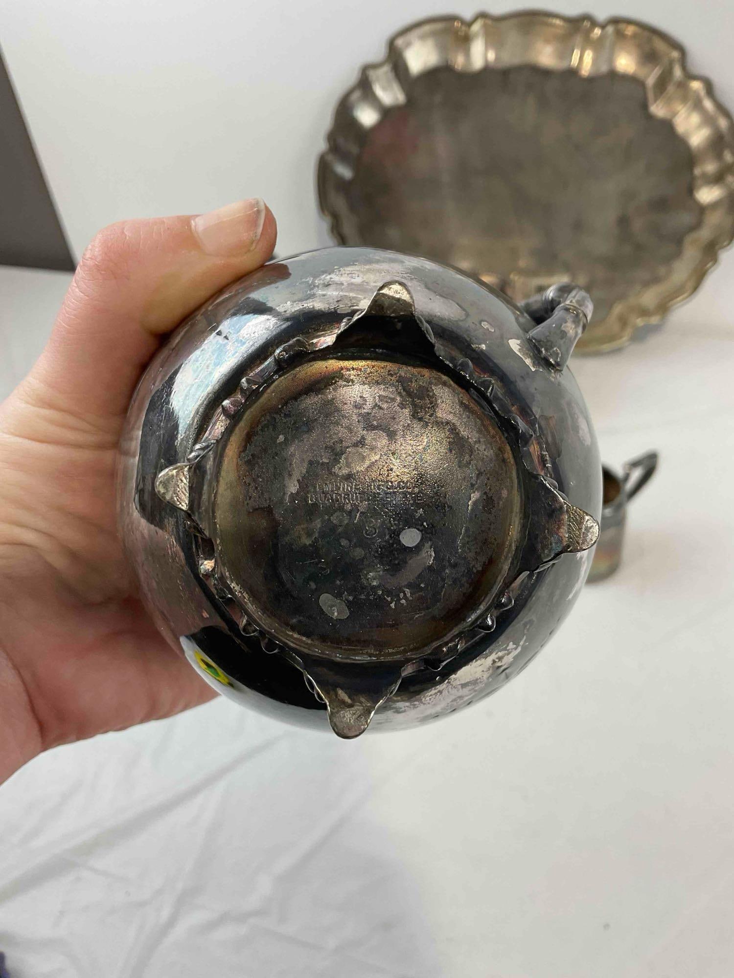 6 pcs Vintage Silver Plated Dish Assortment, incl. Empire, 5th Ave, Monarch & More! See pics. - 9