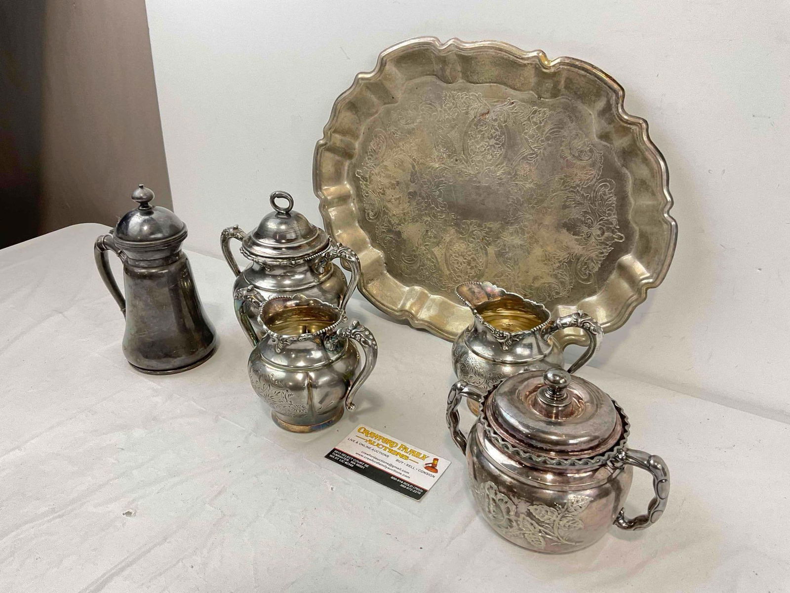 6 pcs Vintage Silver Plated Dish Assortment, incl. 3x Poole Silver, 1x Wilcox, 1x Barbour & More. - 2