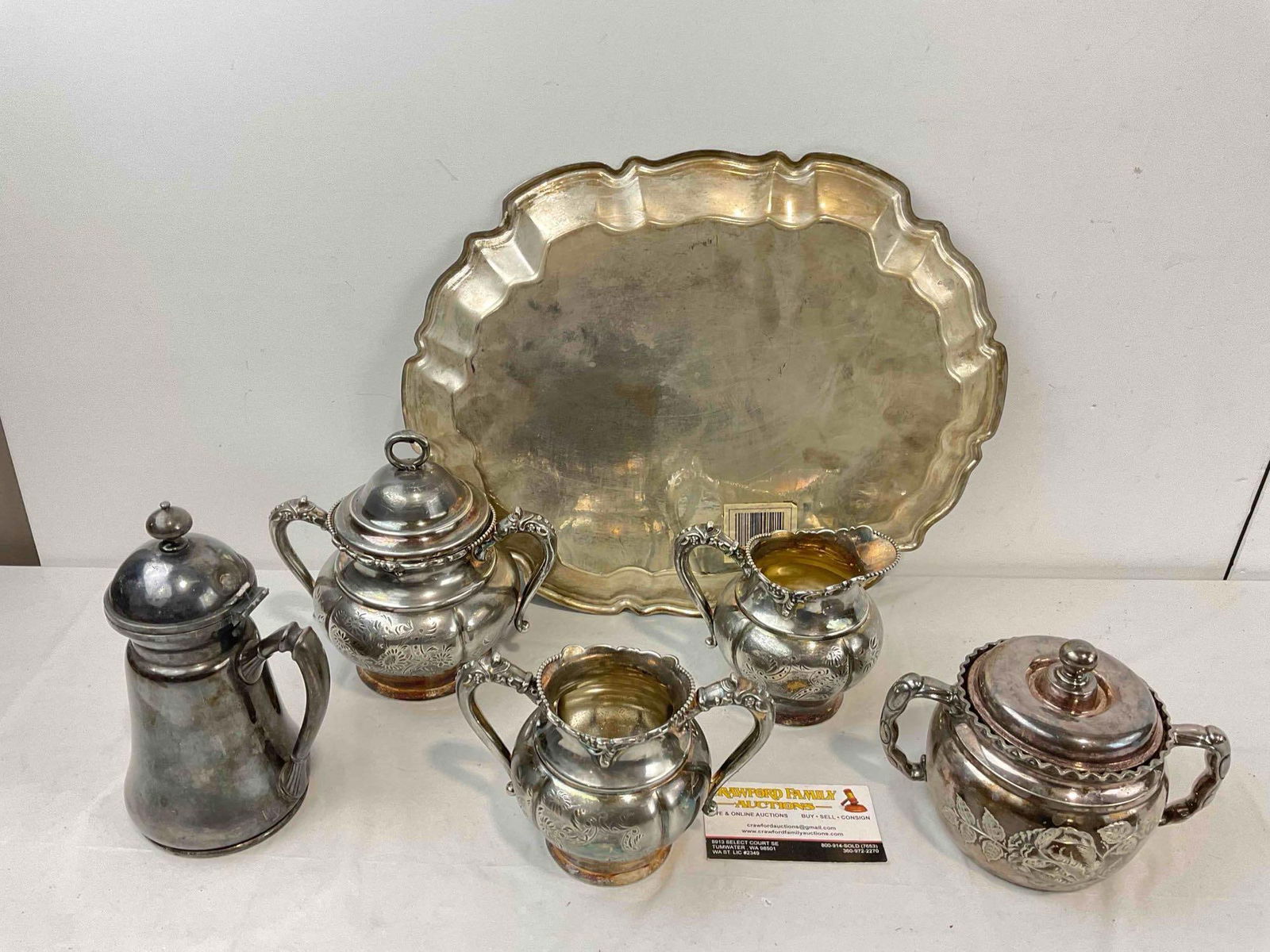 6 pcs Vintage Silver Plated Dish Assortment, incl. 3x Poole Silver, 1x Wilcox, 1x Barbour & More. - 4
