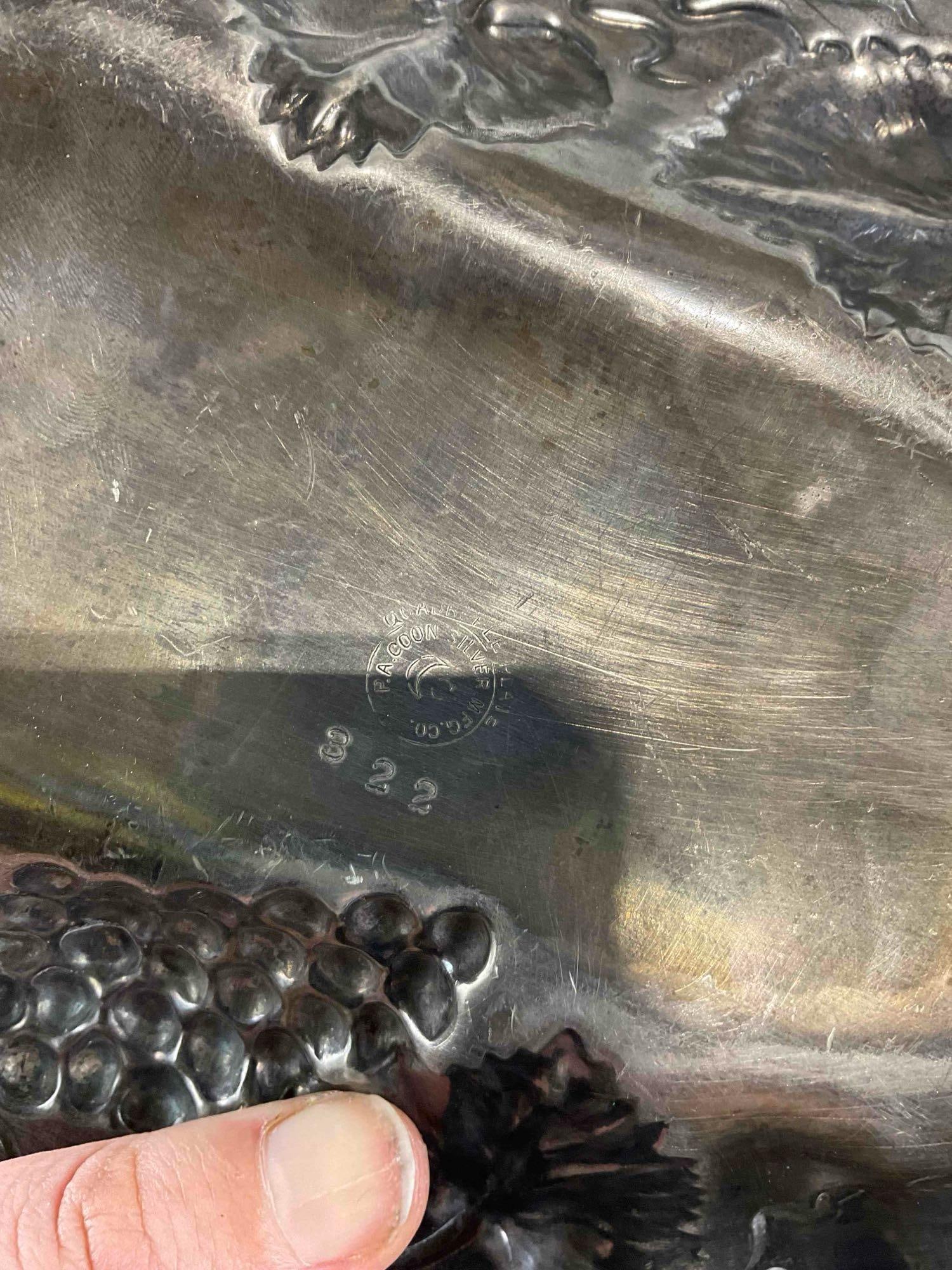 6 pcs Vintage Silver Plated Dish Assortment, incl. 2x Wilcox Apple, 1x P.A. Coon & More! See pics. - 7