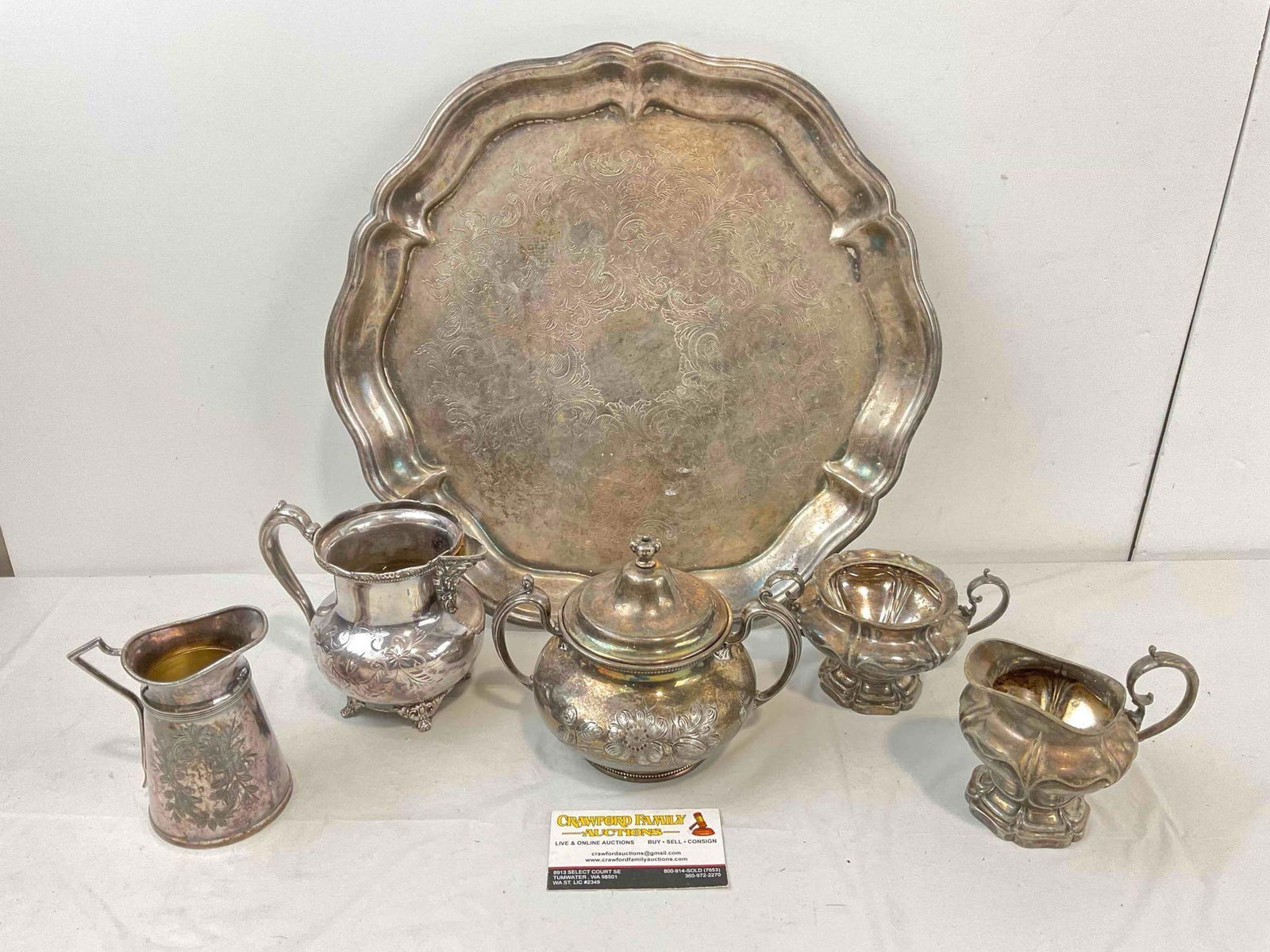 6 pcs Vintage Silver Plated Dish Assortment, incl. 1x Reed & Barton, 3x Pairpoint & More! See pics. (1 of 10)