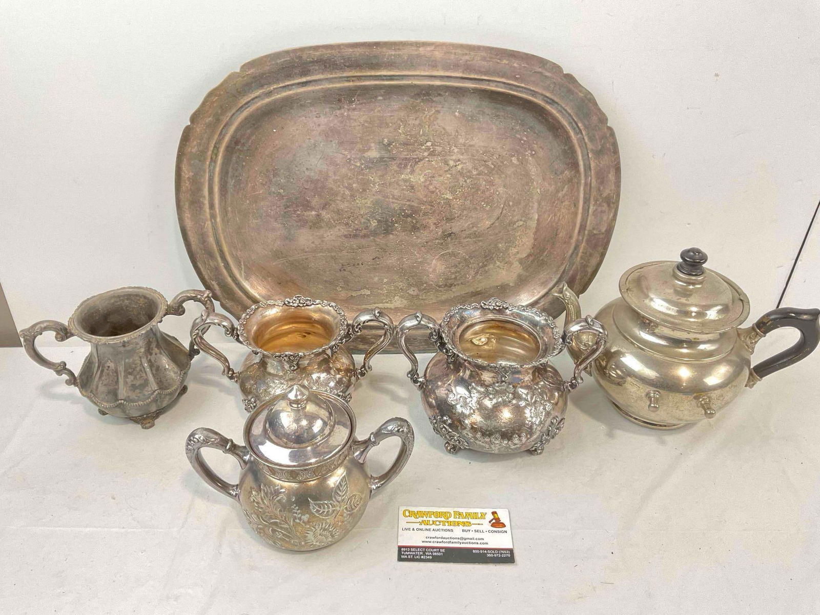 6 pcs Vintage Silver Plated Dish Assortment, incl. 1x Reed & Barton, 3x Pairpoint & More! See pics. (1 of 10)