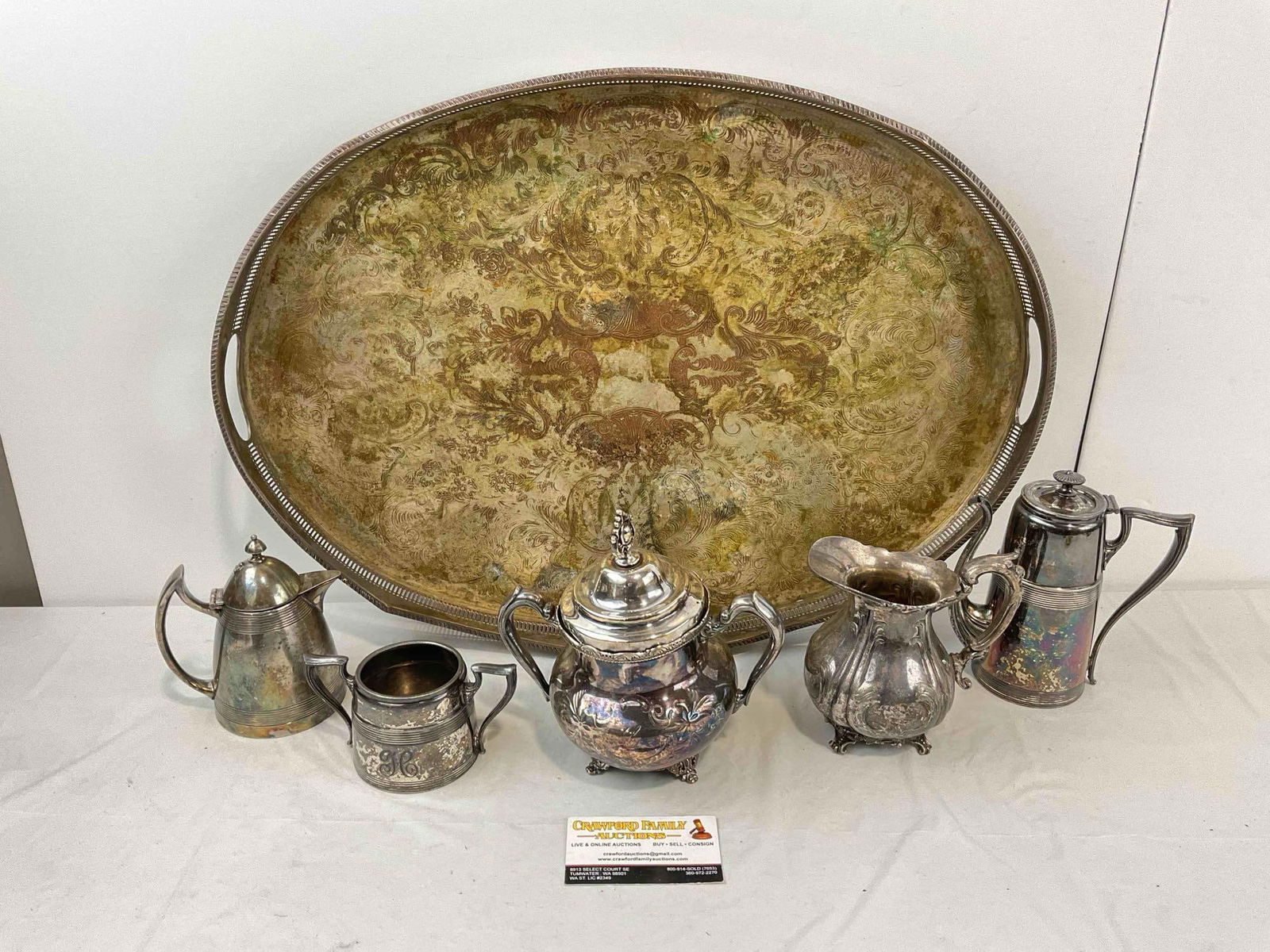 6 pcs Vintage Silver Plated Dish Assortment, incl. 2x Monarch, Rogers & More! Good Condition. (1 of 10)