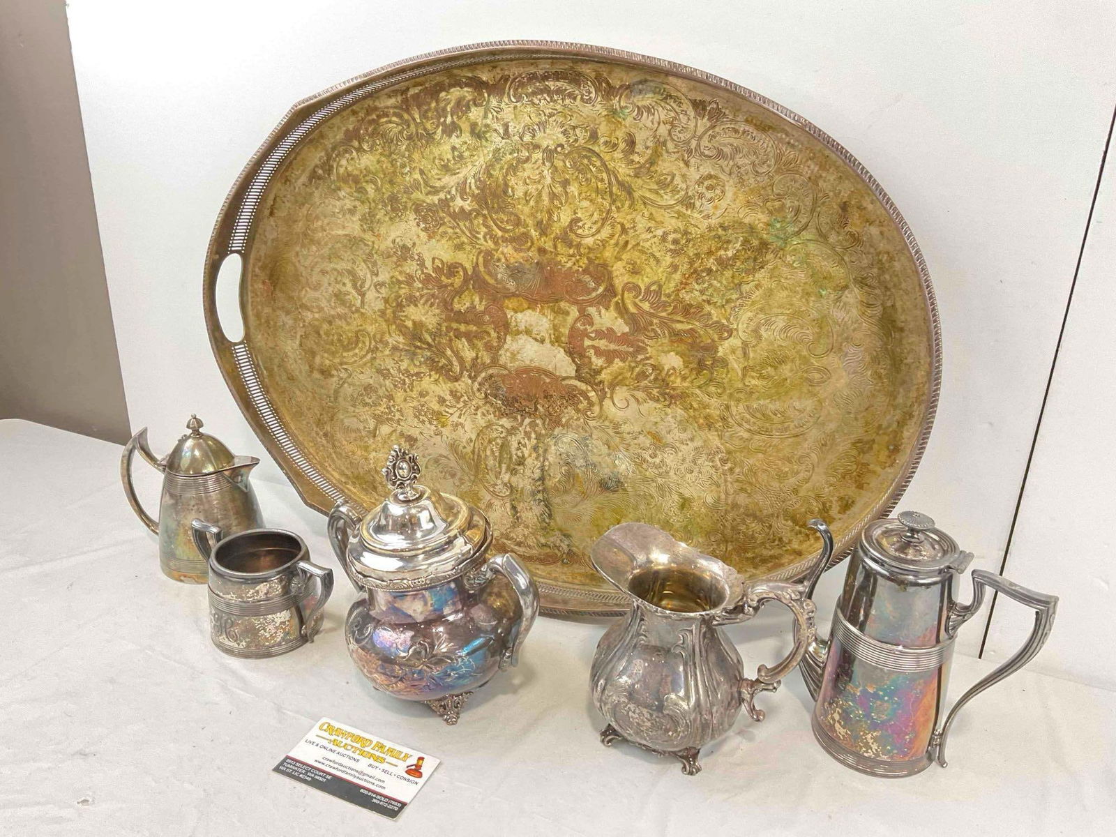 6 pcs Vintage Silver Plated Dish Assortment, incl. 2x Monarch, Rogers & More! Good Condition. - 2