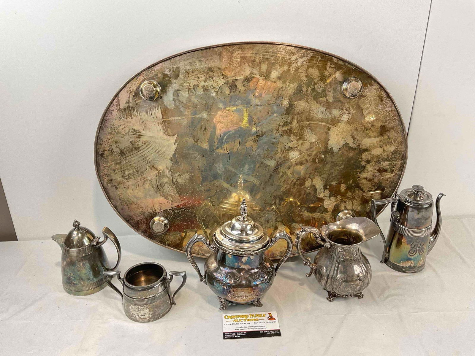 6 pcs Vintage Silver Plated Dish Assortment, incl. 2x Monarch, Rogers & More! Good Condition. - 4