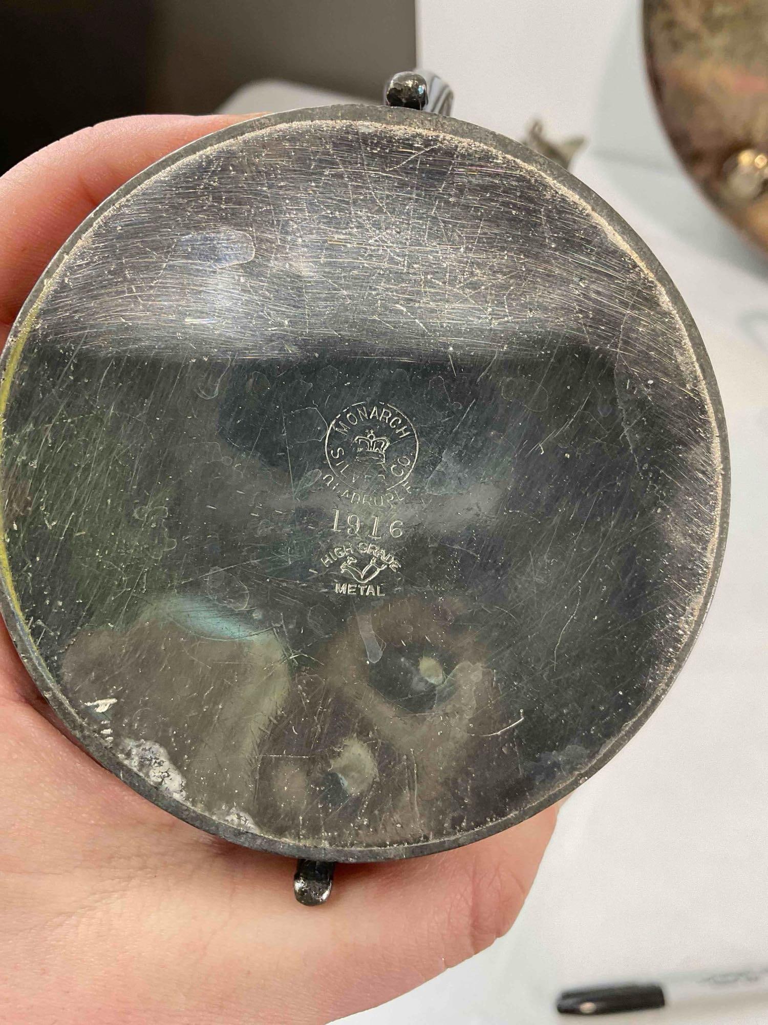 6 pcs Vintage Silver Plated Dish Assortment, incl. 2x Monarch, Rogers & More! Good Condition. - 7