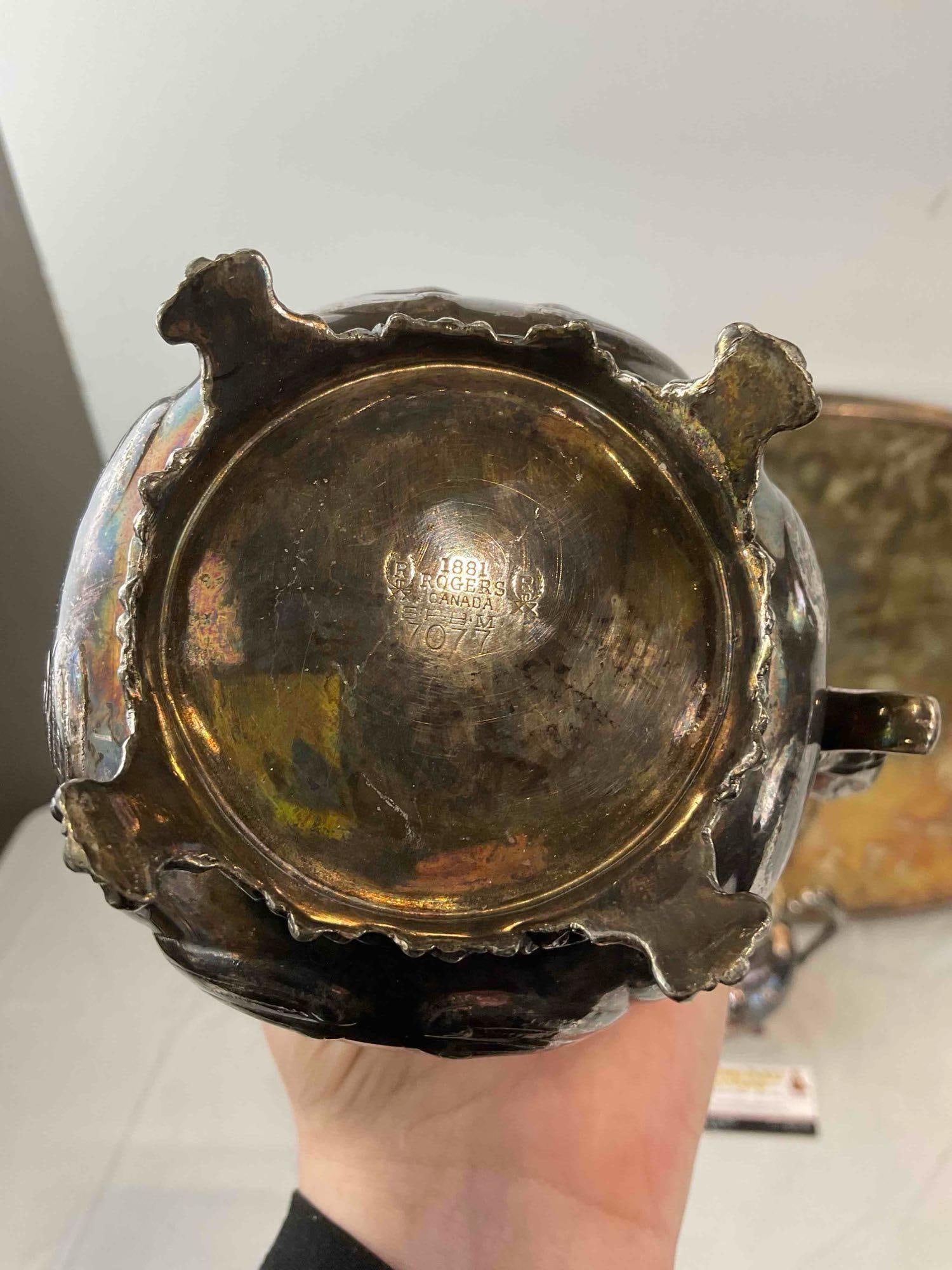 6 pcs Vintage Silver Plated Dish Assortment, incl. 2x Monarch, Rogers & More! Good Condition. - 9