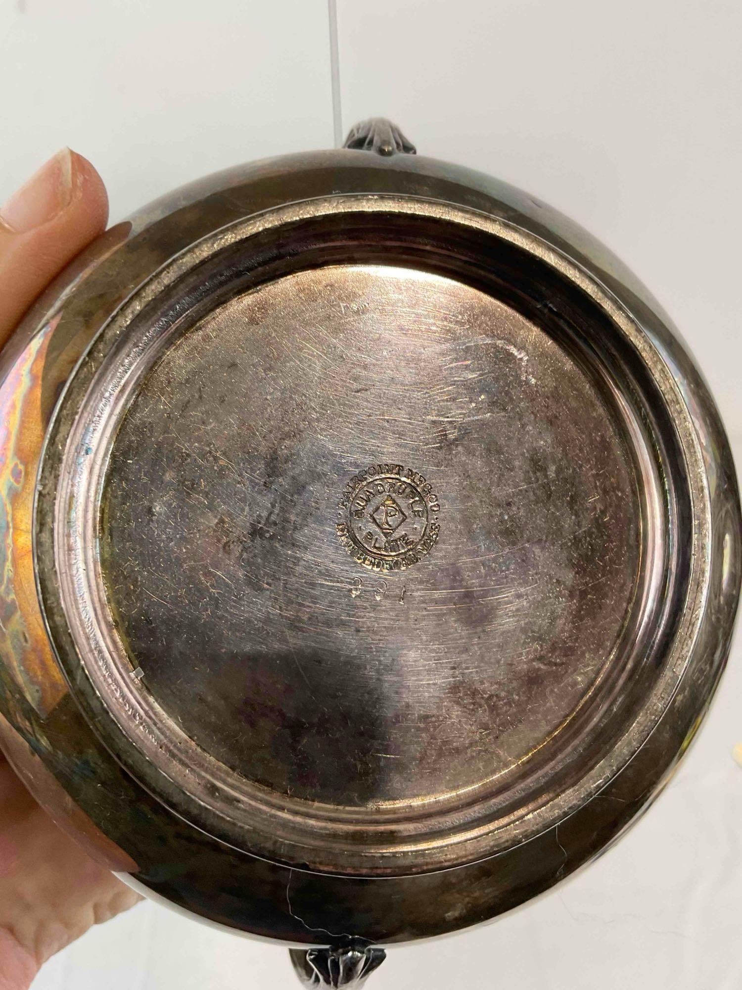 6 pcs Vintage Silver Plated Dish Assortment, incl. 2x Pairpoint & 2x Reed & Barton. See pics. - 9