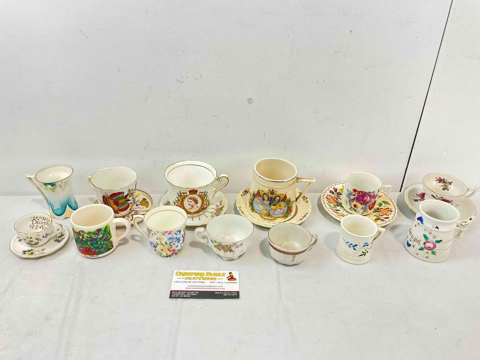 19 pcs Vintage Ceramic Demitasse Cup & Saucer Collection, incl. Copeland Spode & More! See pics: 19 pcs Vintage Ceramic Demitasse Cup & Saucer Collection, incl. Copeland Spode & More! Not all cups have saucers, minor wear indicative of age, condition is otherwise very good. Largest