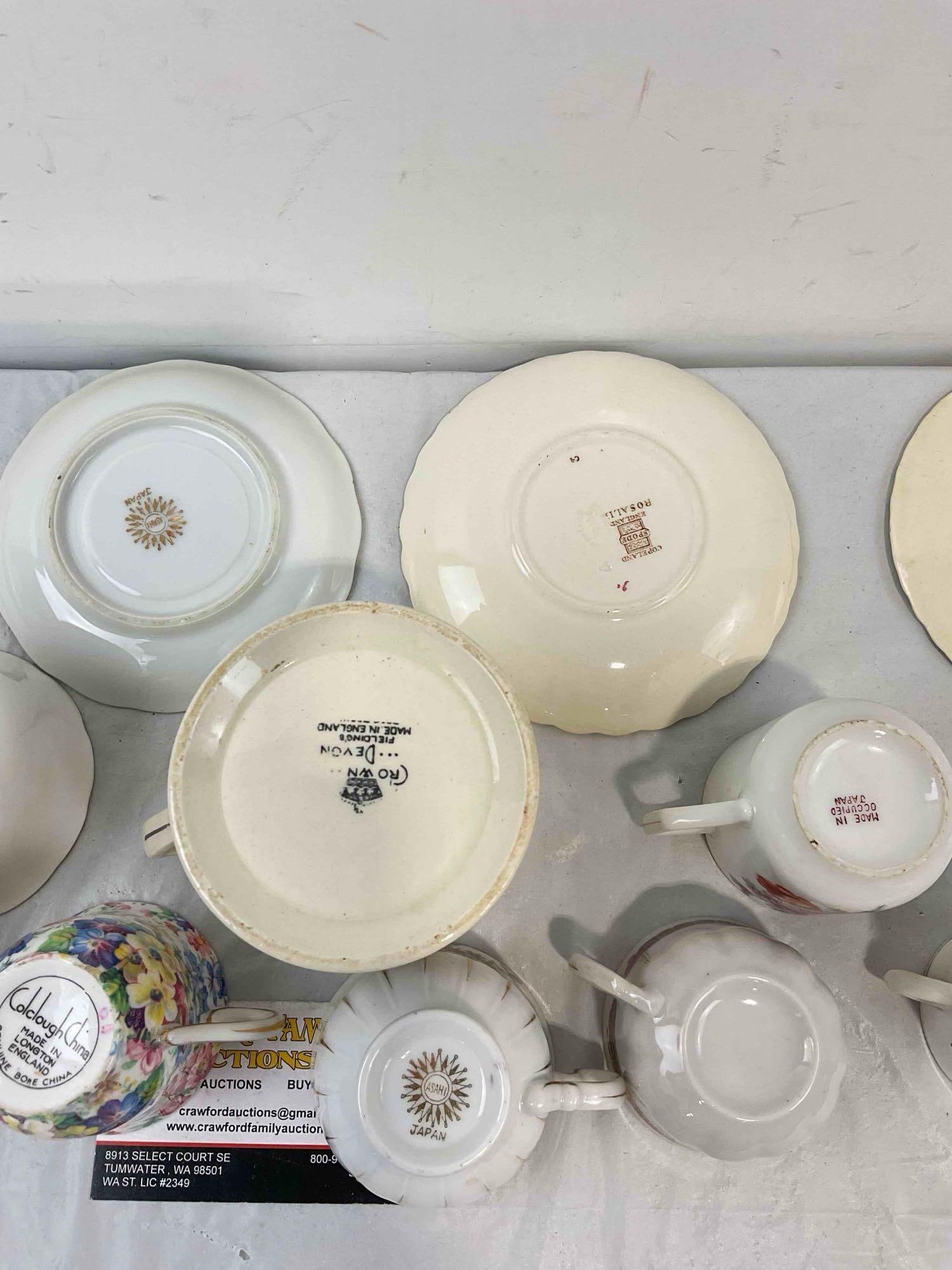 19 pcs Vintage Ceramic Demitasse Cup & Saucer Collection, incl. Copeland Spode & More! See pics - 7