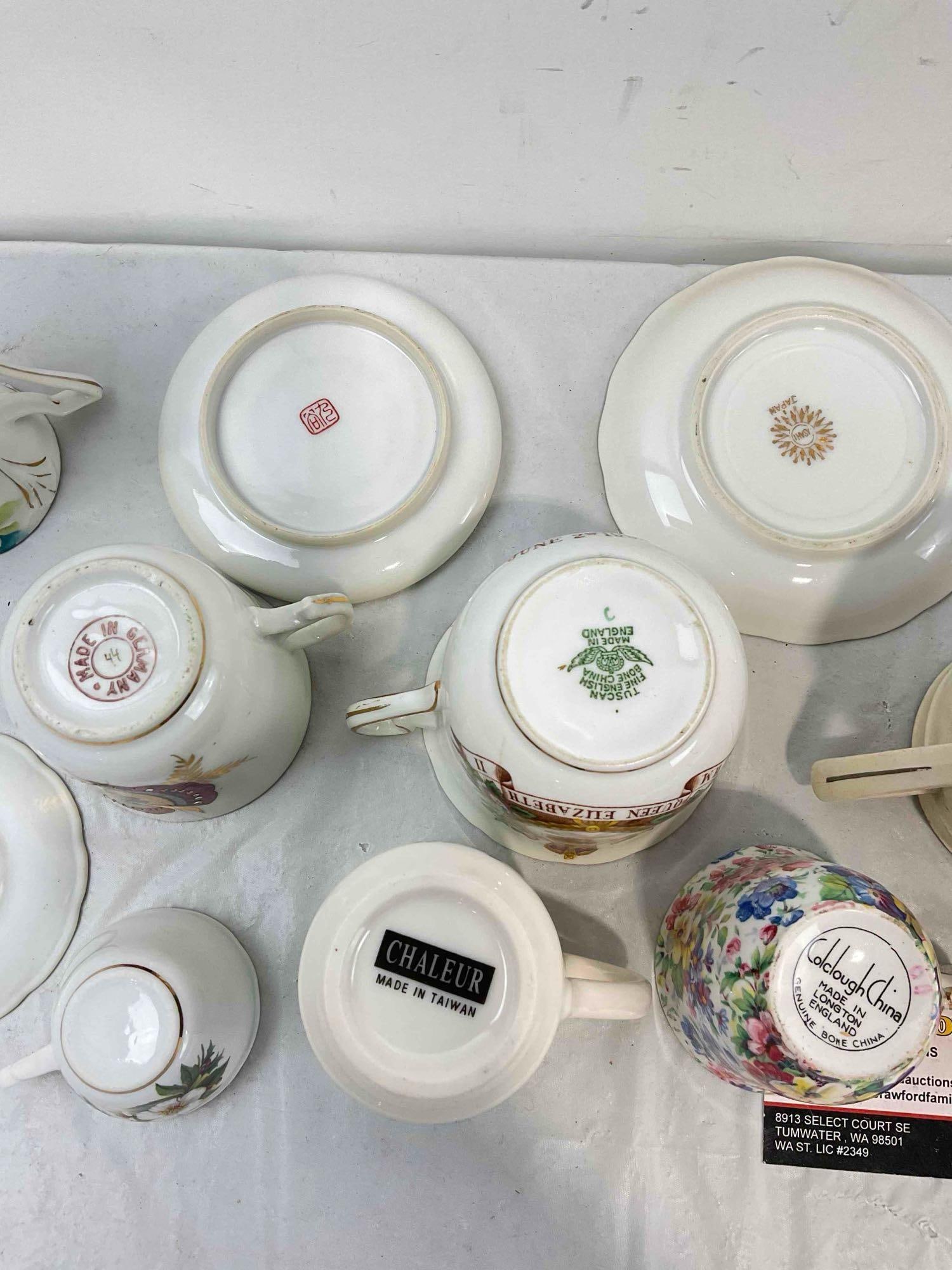 19 pcs Vintage Ceramic Demitasse Cup & Saucer Collection, incl. Copeland Spode & More! See pics - 8