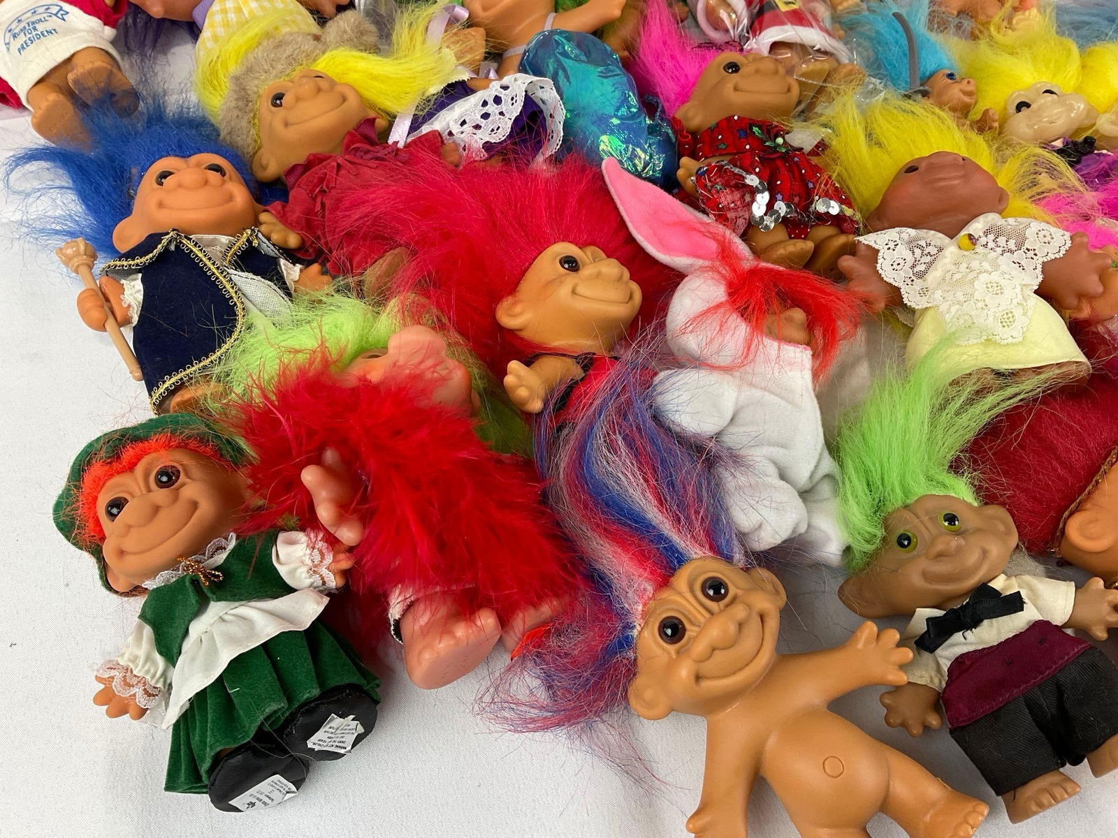 40+ Vintage Troll Dolls Variety of Styles, mostly by Russ, Multicolor hair - 2