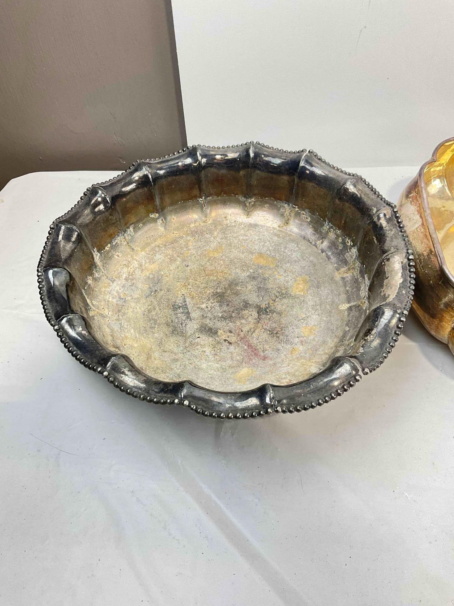 3 pcs Vintage Silver Plated Bowls, incl. Reed & Barton. Very Good Condition. See pics. - 4