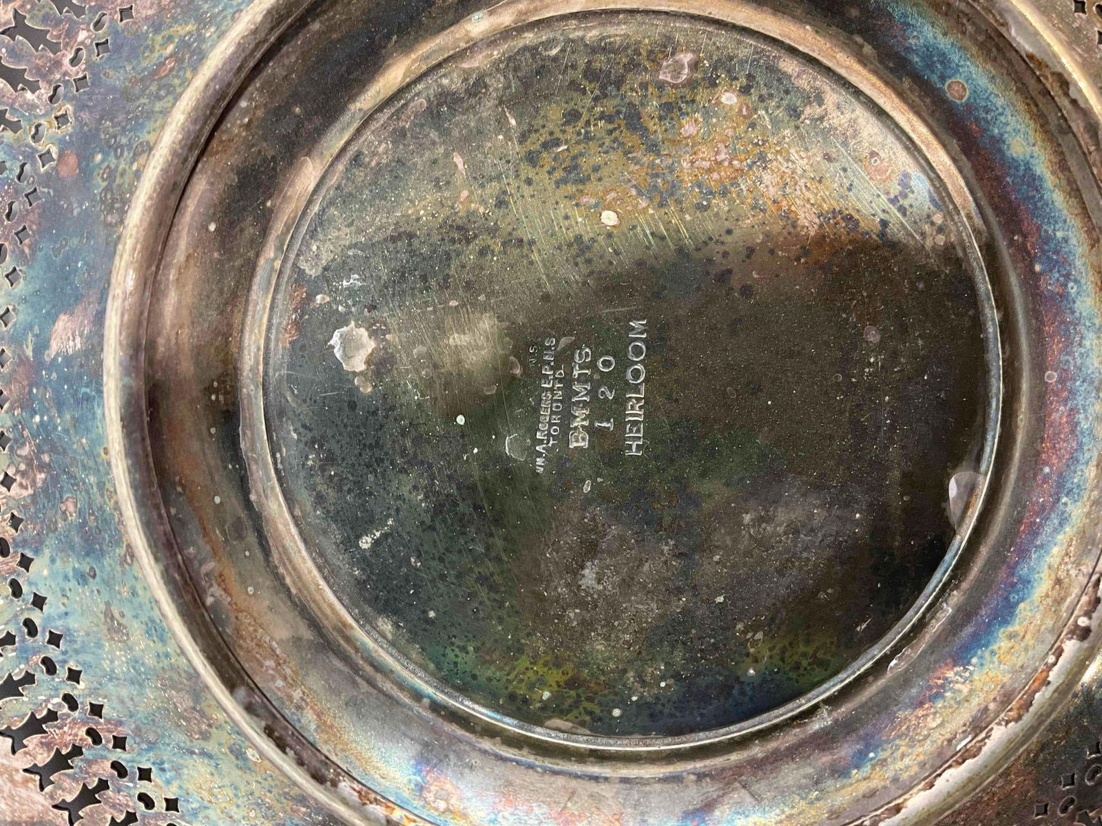 3 pcs Vintage Silver Plated Serving Trays, incl. Rogers & Sheffield. Very Good Condition. See pics. - 8