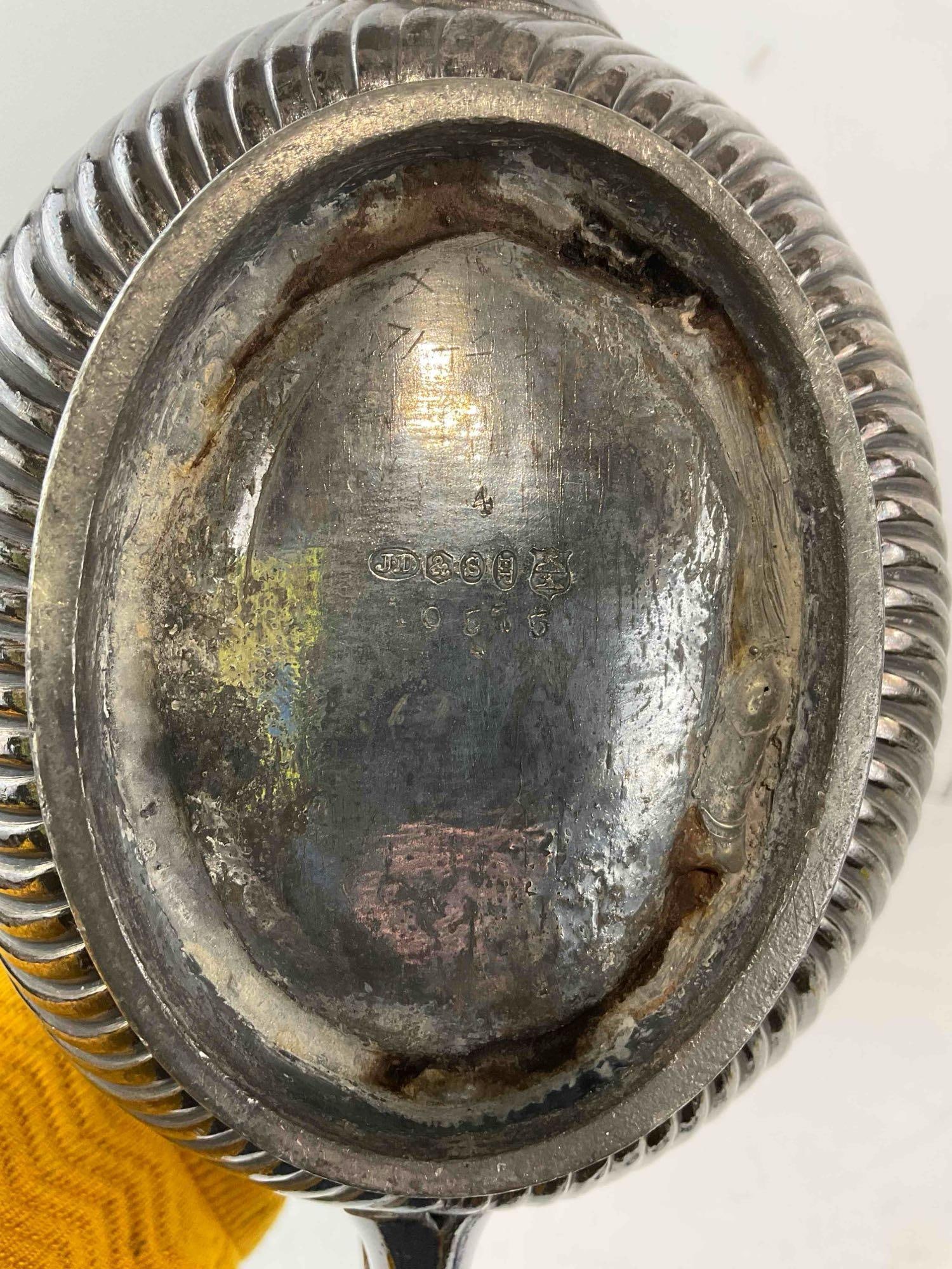 3 pcs Antique Silver Plated Tea Pots, incl. James Dixon & Sons, Van Bergh & Pairpoint. See pics - 10