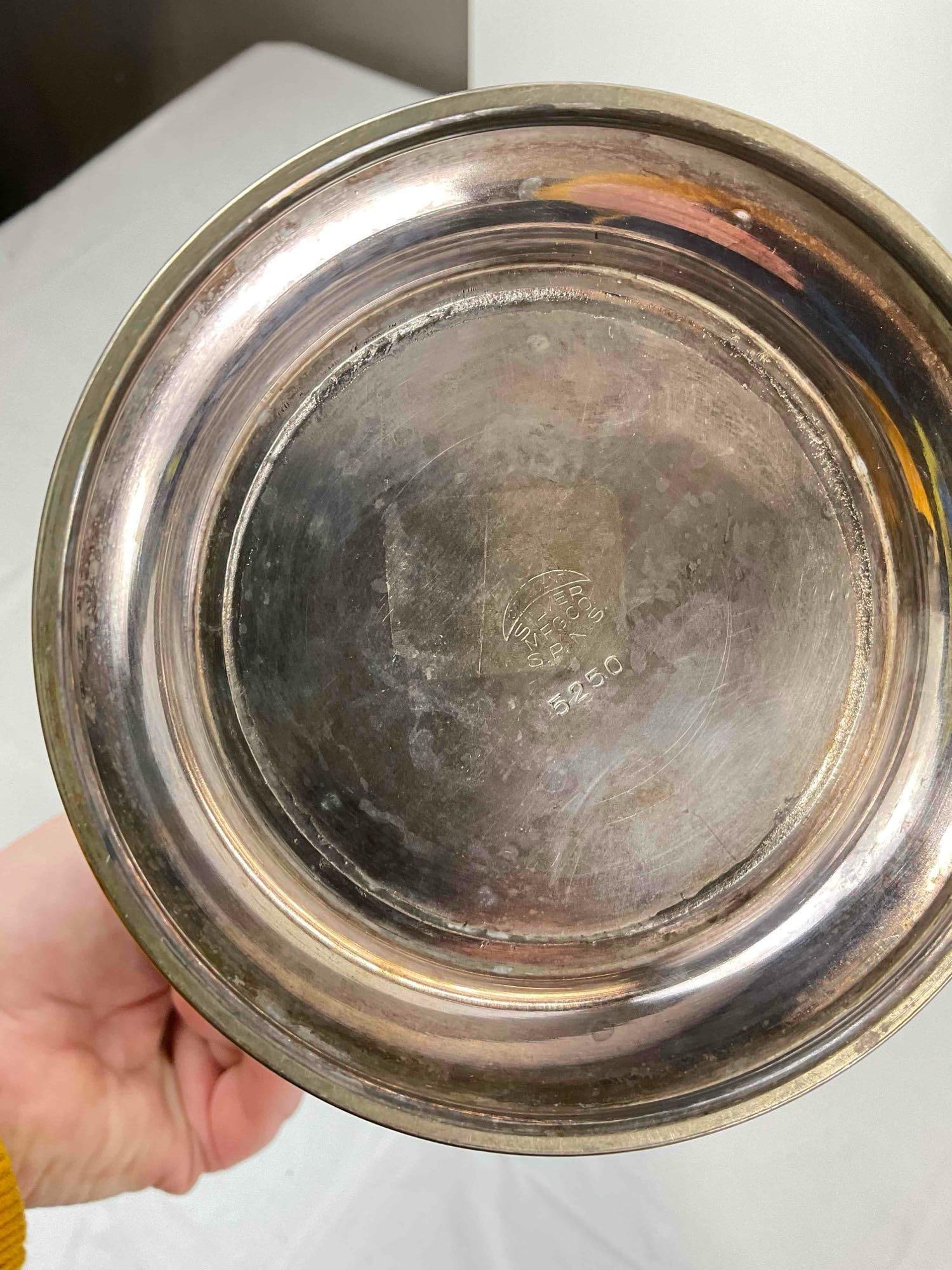 3 pcs Antique Silver Plated Tea Pots, incl. Crescent, Meriden & Engstrom. Very Good Condition. - 8