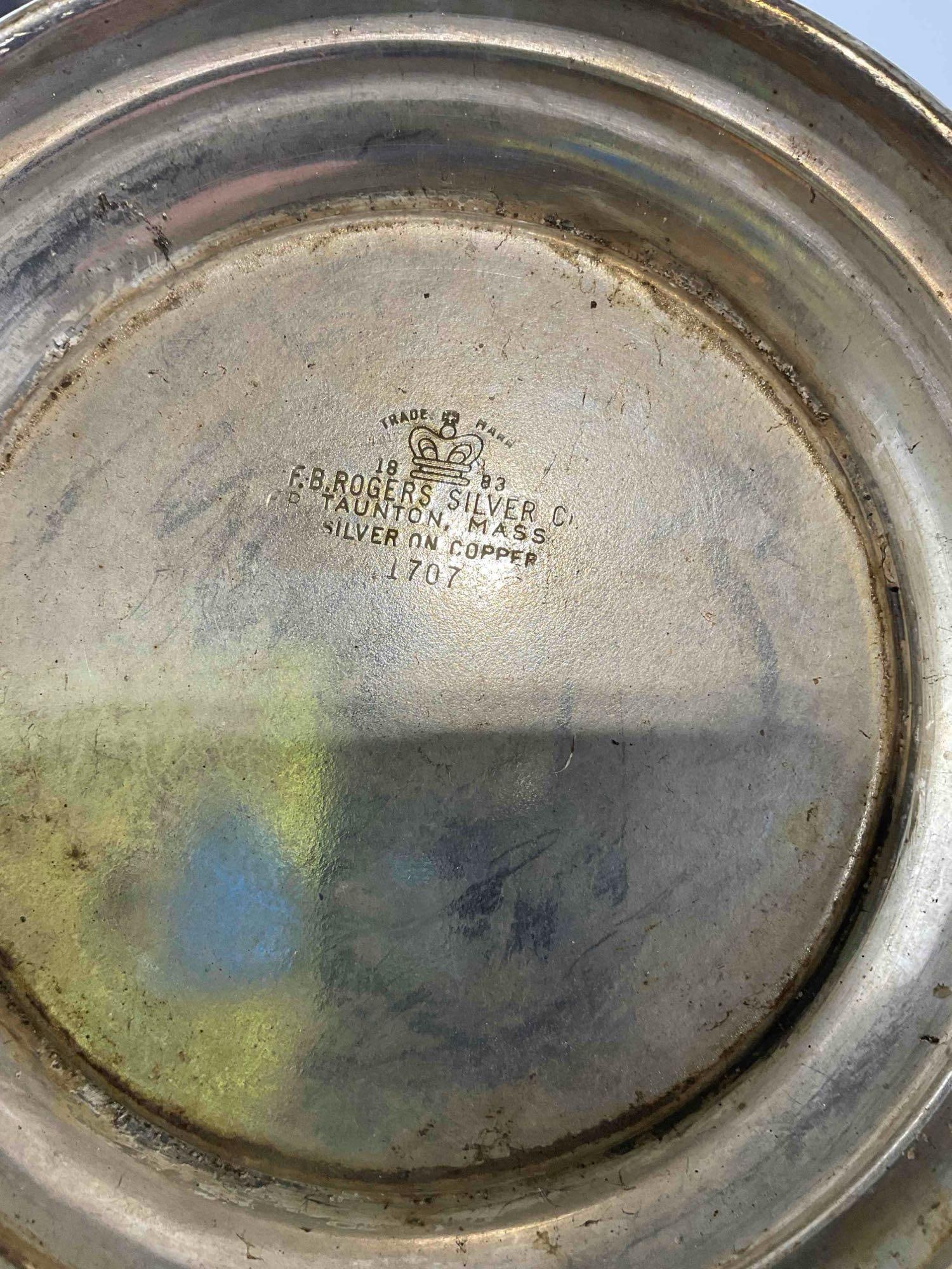 3 pcs Antique Silver Plated Water Pitchers, incl. Aurora, F.B. Roger's Co., and T&I. See pics. - 9