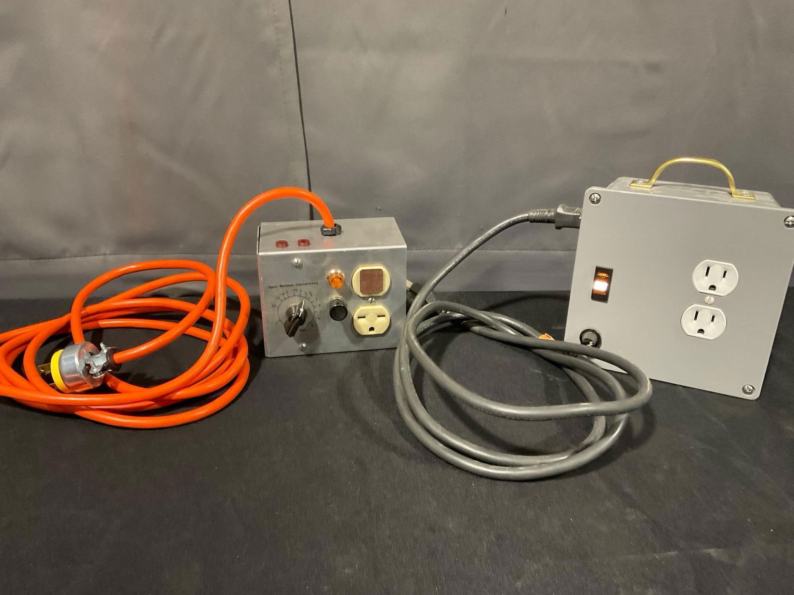 Pair of Switch Electrical Control Boxes, w/ Cables, 9h x 10w x 9d inches (1 of 3)