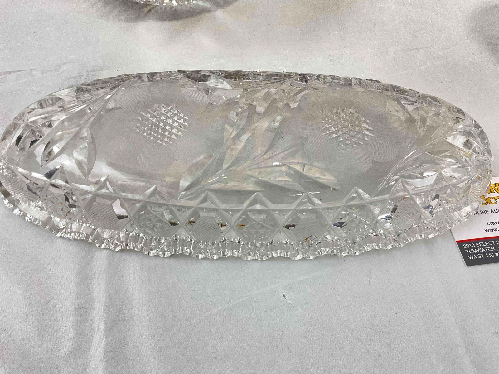 4 pcs Cut Crystal Lead Glass Assortment, incl. 1x Waterford Vase. Good Condition. See pics. - 8