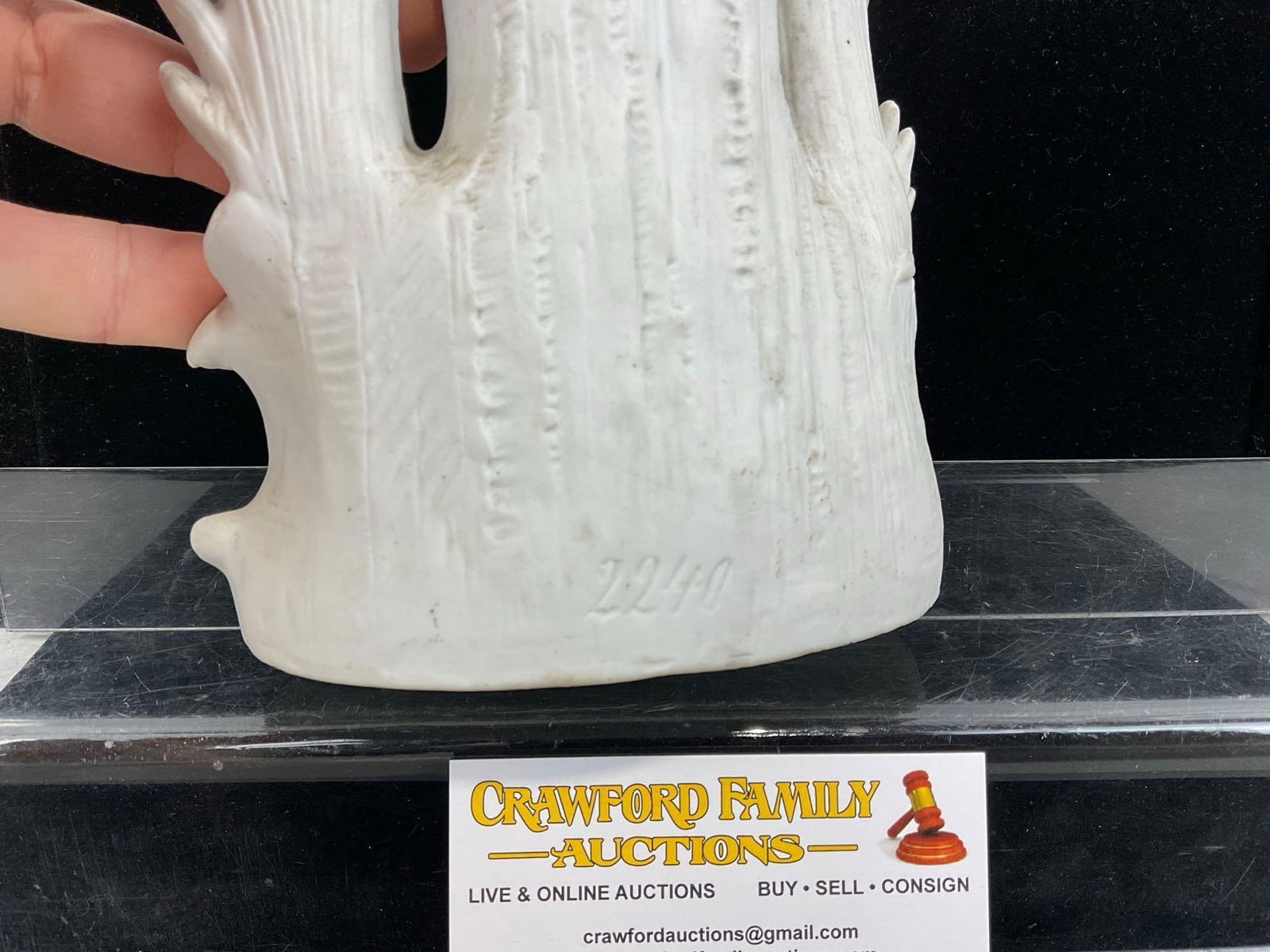 Large Antique Handpainted Bisque Porcelain Boy Figurine, 16h x 7w x 5d inches - 5