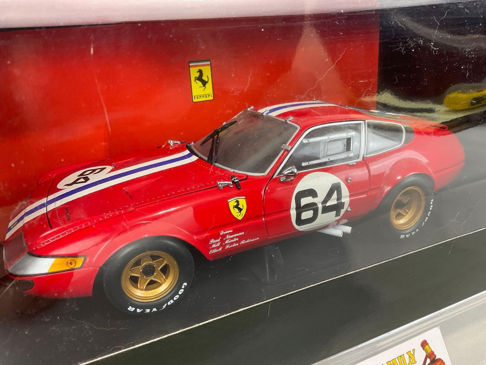 Kyosho Hot Wheels, 1/18 Scale Ferrari 365GTB/4 Daytona Competizione Red no64 Car Model, original ... - 2