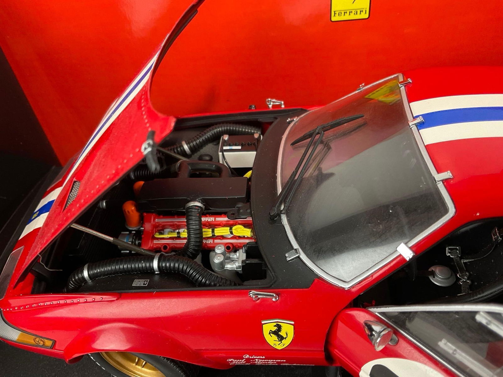 Kyosho Hot Wheels, 1/18 Scale Ferrari 365GTB/4 Daytona Competizione Red no64 Car Model, original ... - 5