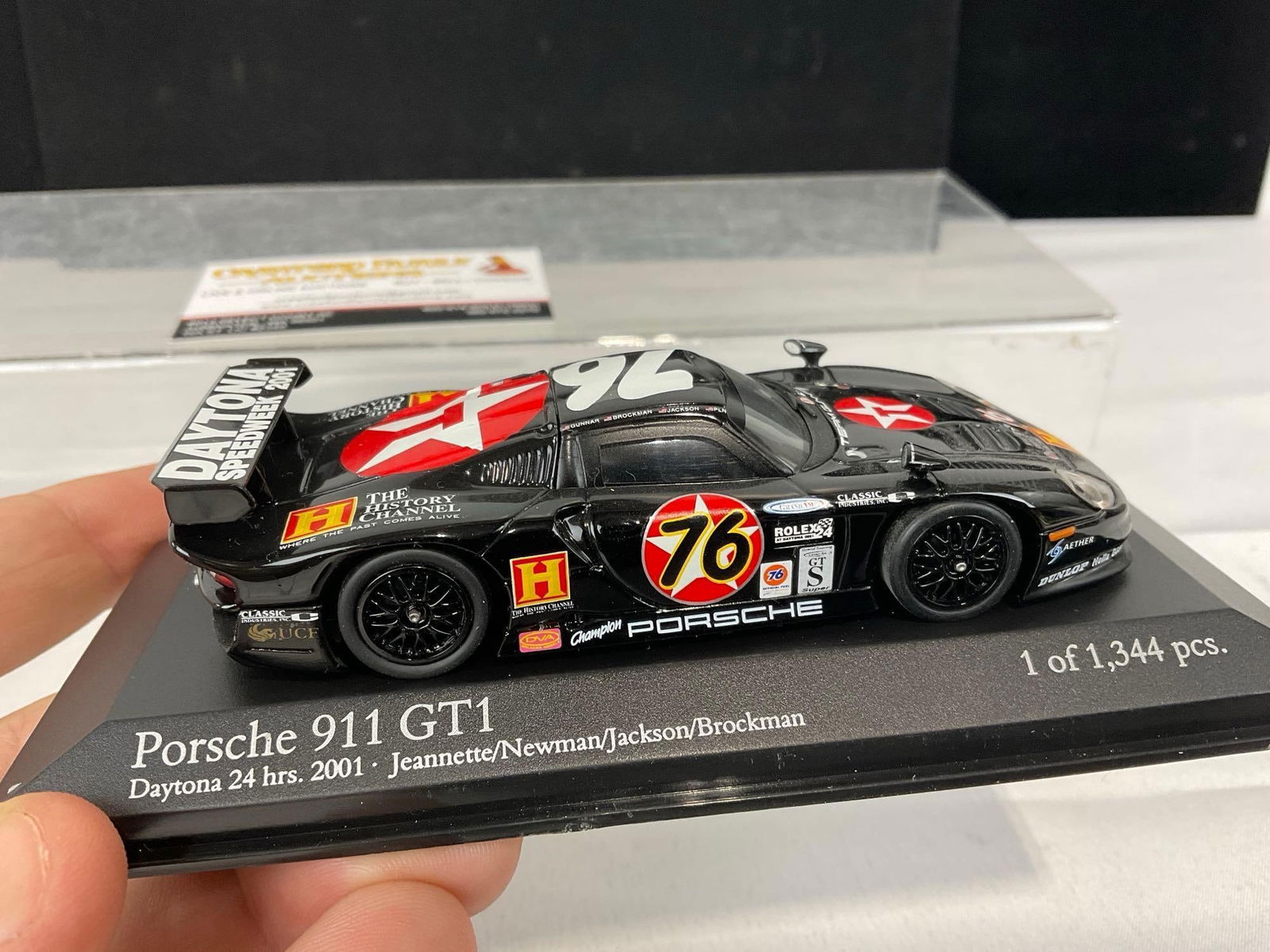 2 Minichamps Porsche 911 GT3-R Daytona 2000 & 24hrs, 1 signed by Paul Newman 1/43 Scale Diecast C... - 8