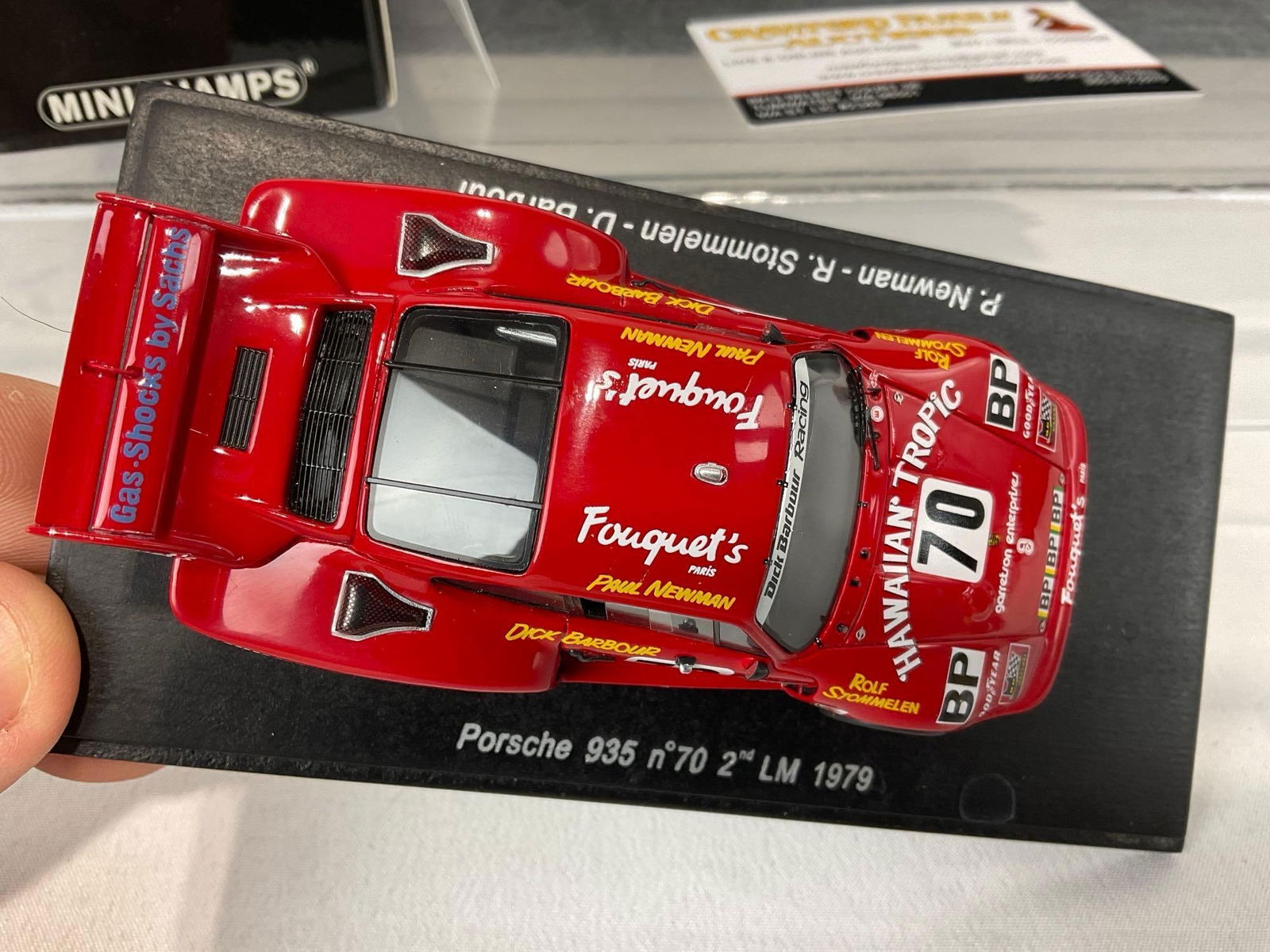 2 1/43 Scale Porsche Diecast Car Models, 1979 935 LM 24H & 2003 G-99 Bully Hill Vineyards 250 Grand - 6