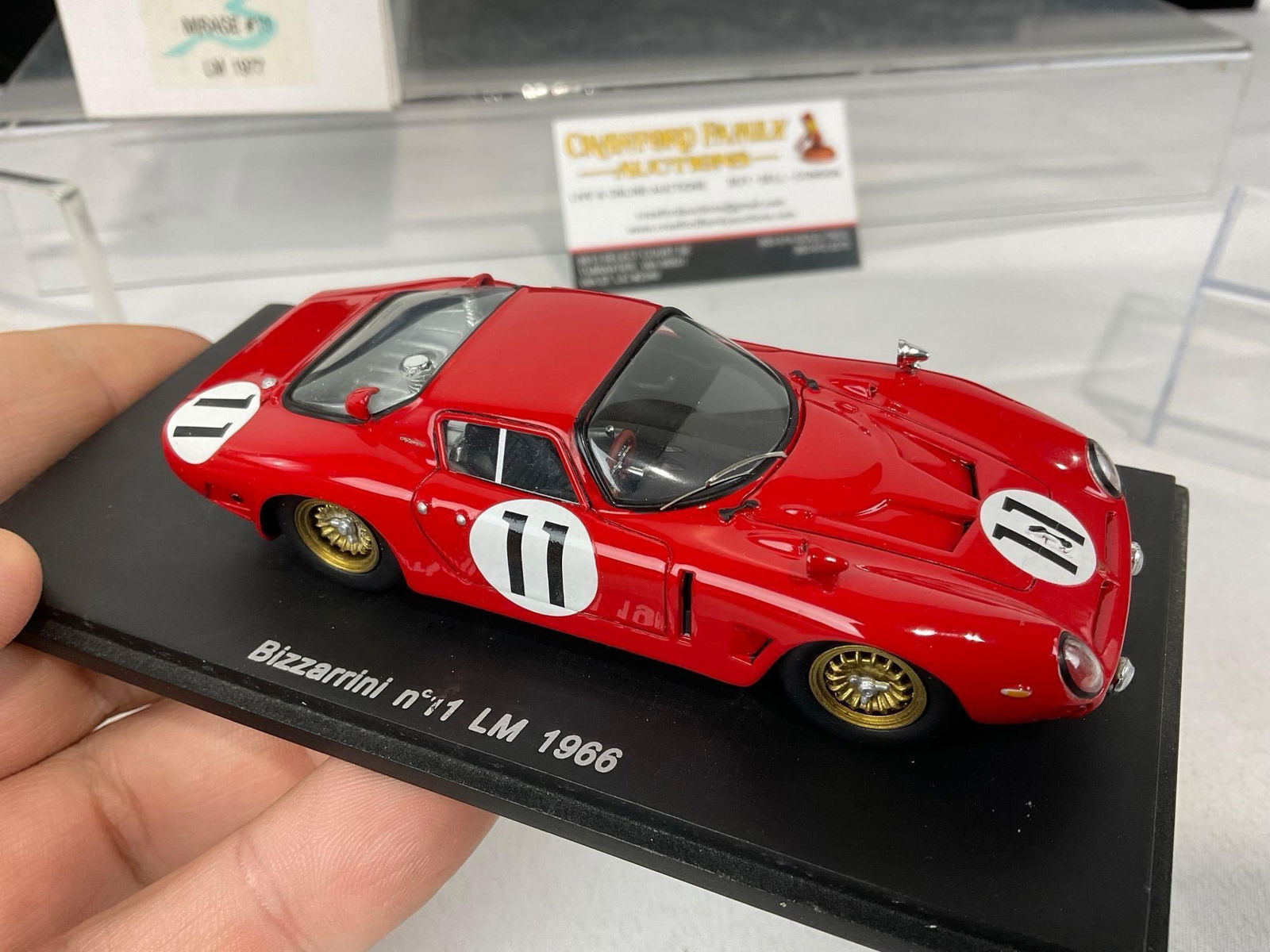 2 Spark Car Models, 1/43 Scale, Bizzarrini LM 1966 & Mirage M9 Le Mans 1977 - 6