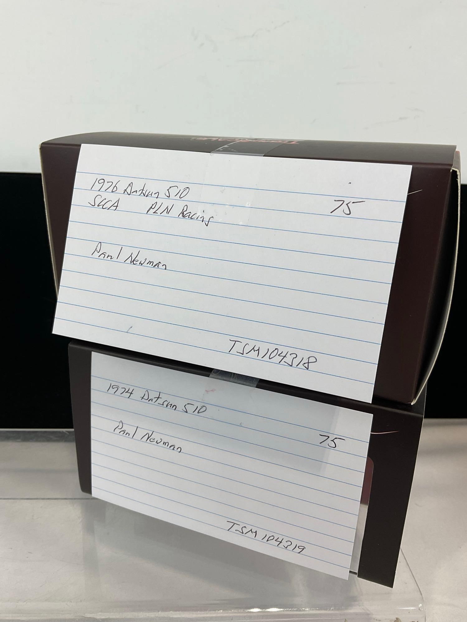 1974 Datsun 510 no75 Paul Newman & 1976 Datsun no75 Paul Newman PLN Racing, 1/43 Scale Car Models - 12