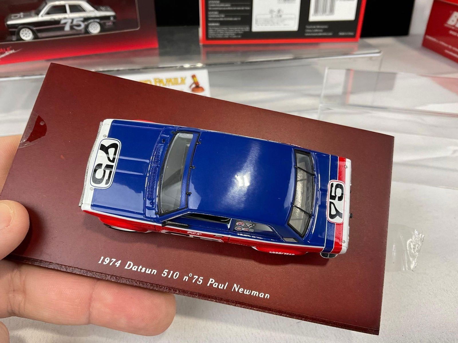 1974 Datsun 510 no75 Paul Newman & 1976 Datsun no75 Paul Newman PLN Racing, 1/43 Scale Car Models - 6