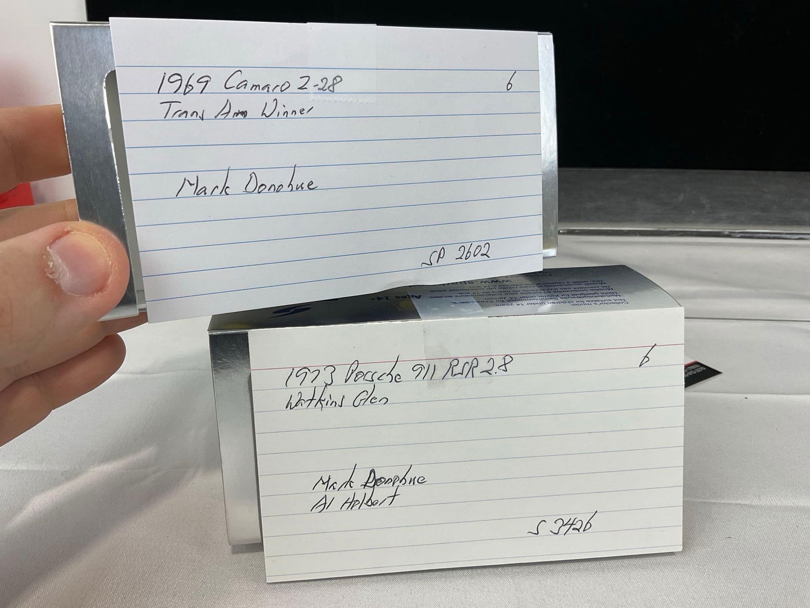 2 Spark 1/43 Scale Car Models, Porsche 911 RSR 2.8 1973 & Chevy Camaro Z.28 #6 Winner Trans Am 1969 - 11