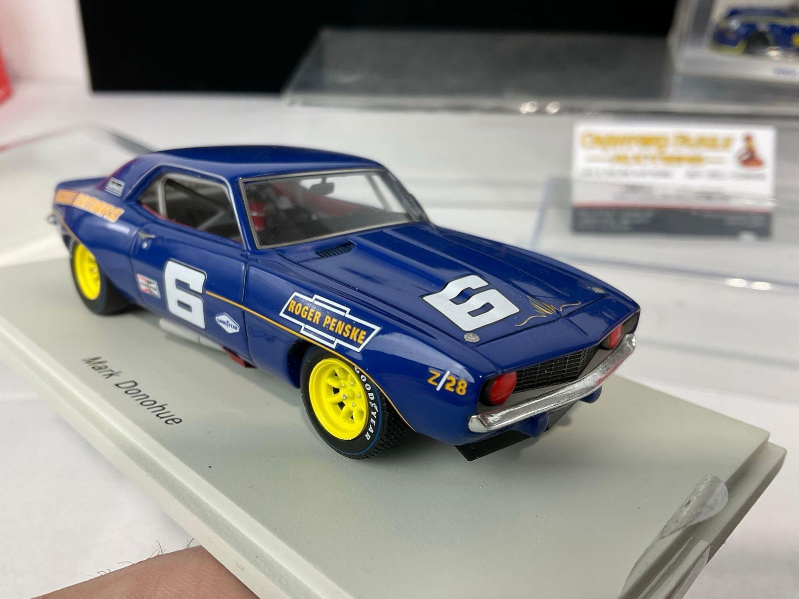 2 Spark 1/43 Scale Car Models, Porsche 911 RSR 2.8 1973 & Chevy Camaro Z.28 #6 Winner Trans Am 1969 - 5