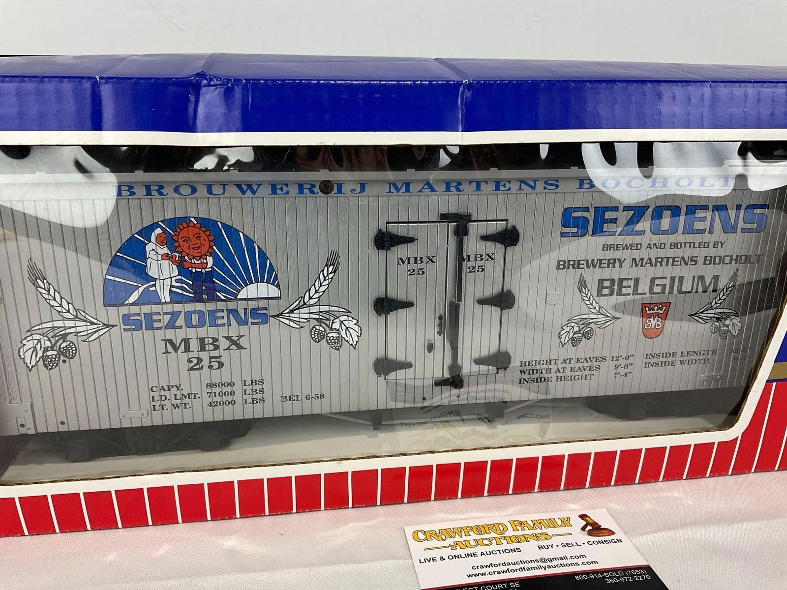 G Scale Model Train R16262 Sezoens Reefer Car, USA Trains, in box - 2