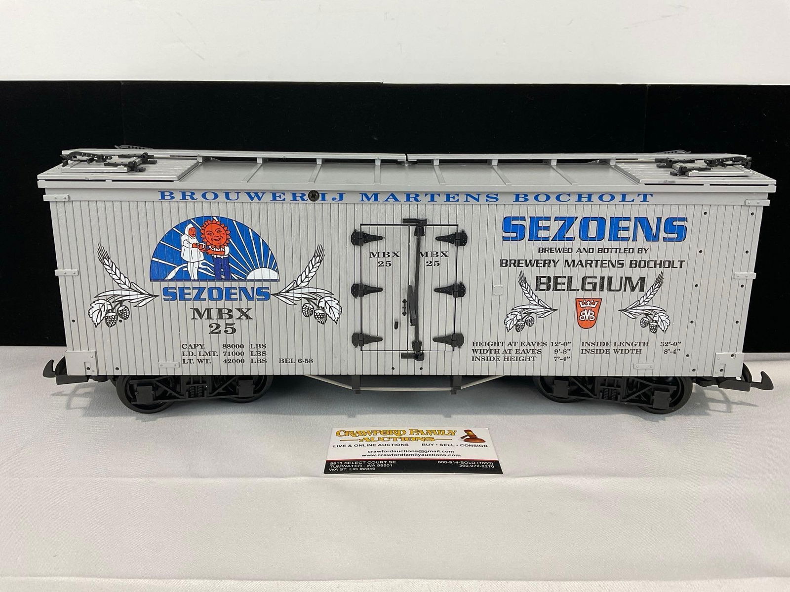 G Scale Model Train R16262 Sezoens Reefer Car, USA Trains, in box - 4