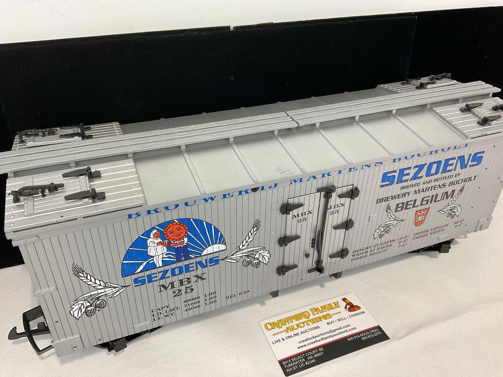 G Scale Model Train R16262 Sezoens Reefer Car, USA Trains, in box - 5