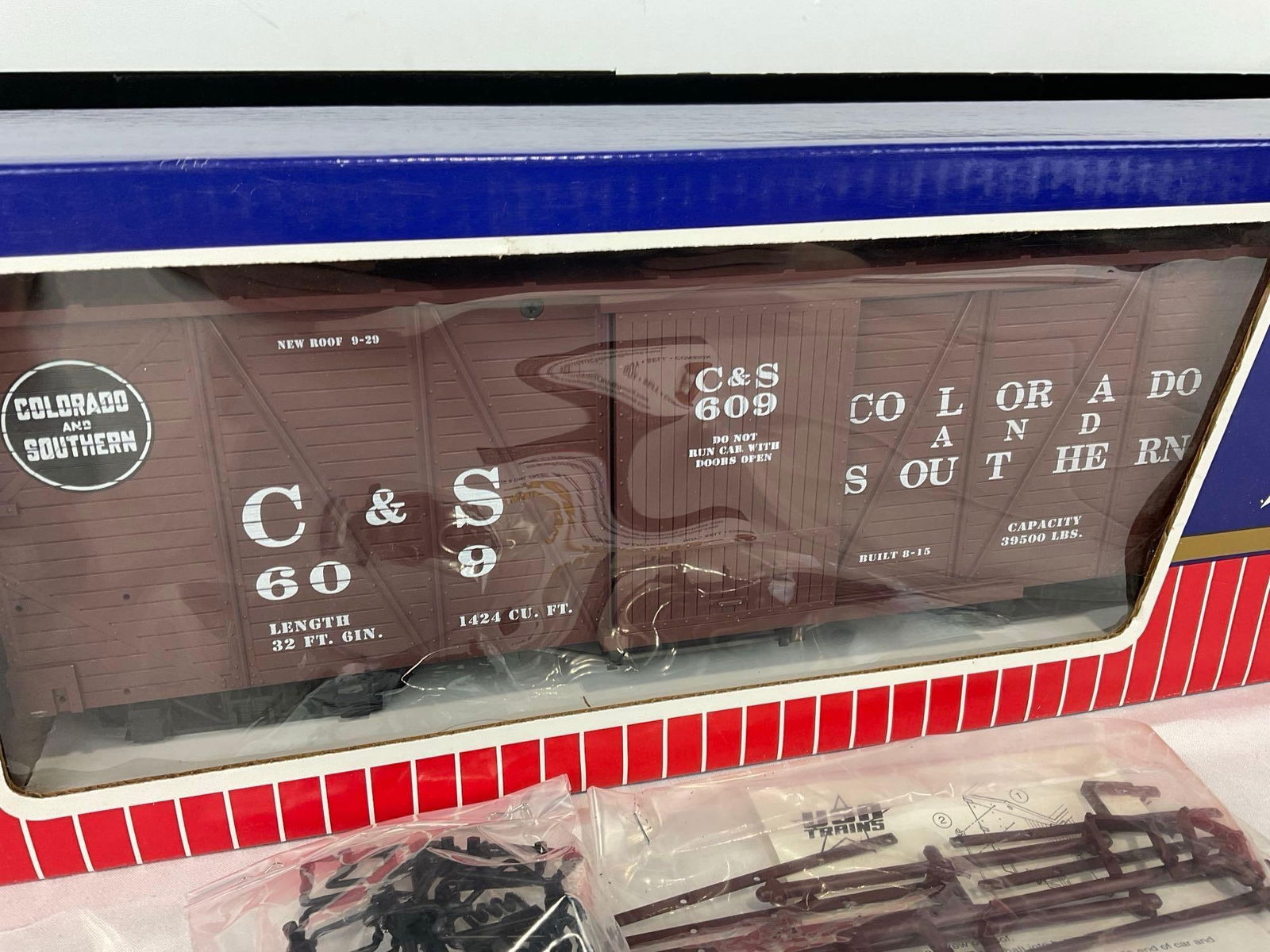 G Scale Model Train USA Trains R-1429D Colorado & Southern Outside Braced Box Car #609 in box - 2