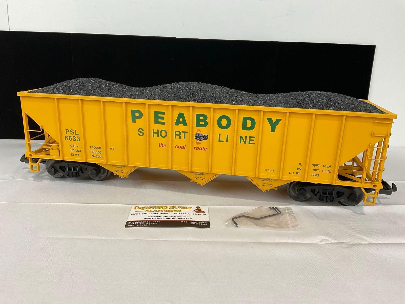 G Scale Model Train USA Trains R14019 Peabody 3-Baycoal Hopper #6633 in box - 3