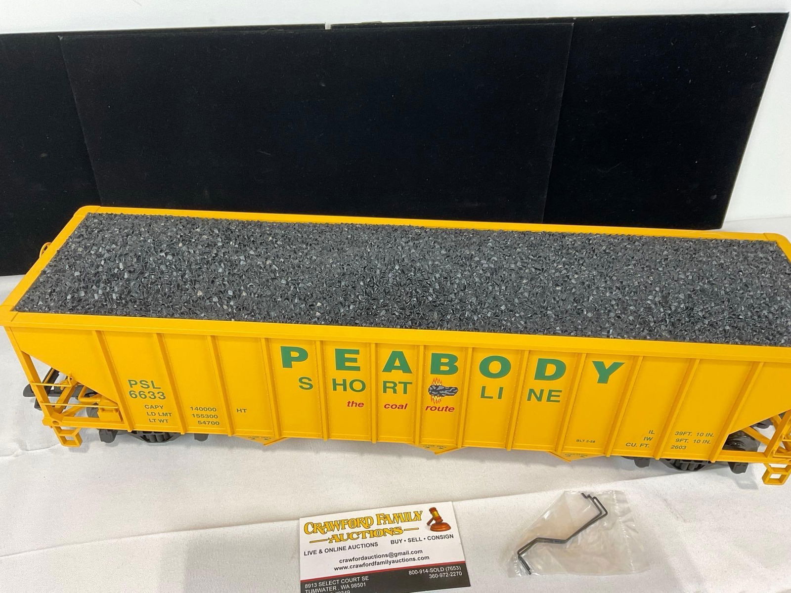 G Scale Model Train USA Trains R14019 Peabody 3-Baycoal Hopper #6633 in box - 4