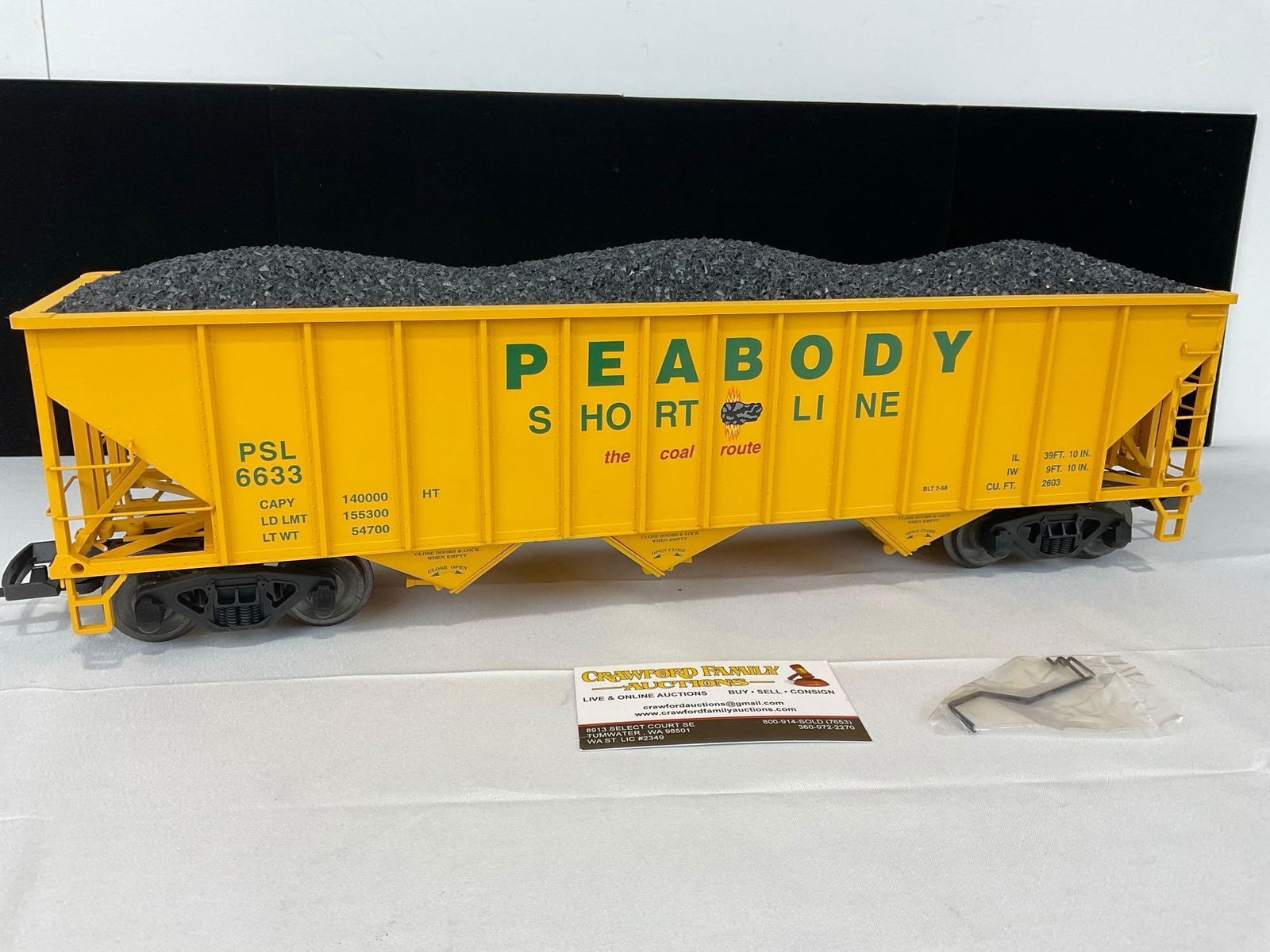 G Scale Model Train USA Trains R14019 Peabody 3-Baycoal Hopper #6633 in box - 7
