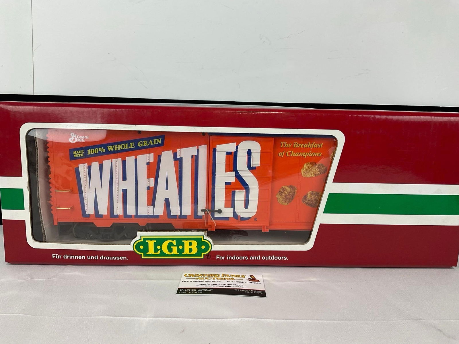 G Scale Model Train LGB Trains Wheaties Box Car #44915 in box (1 of 7)
