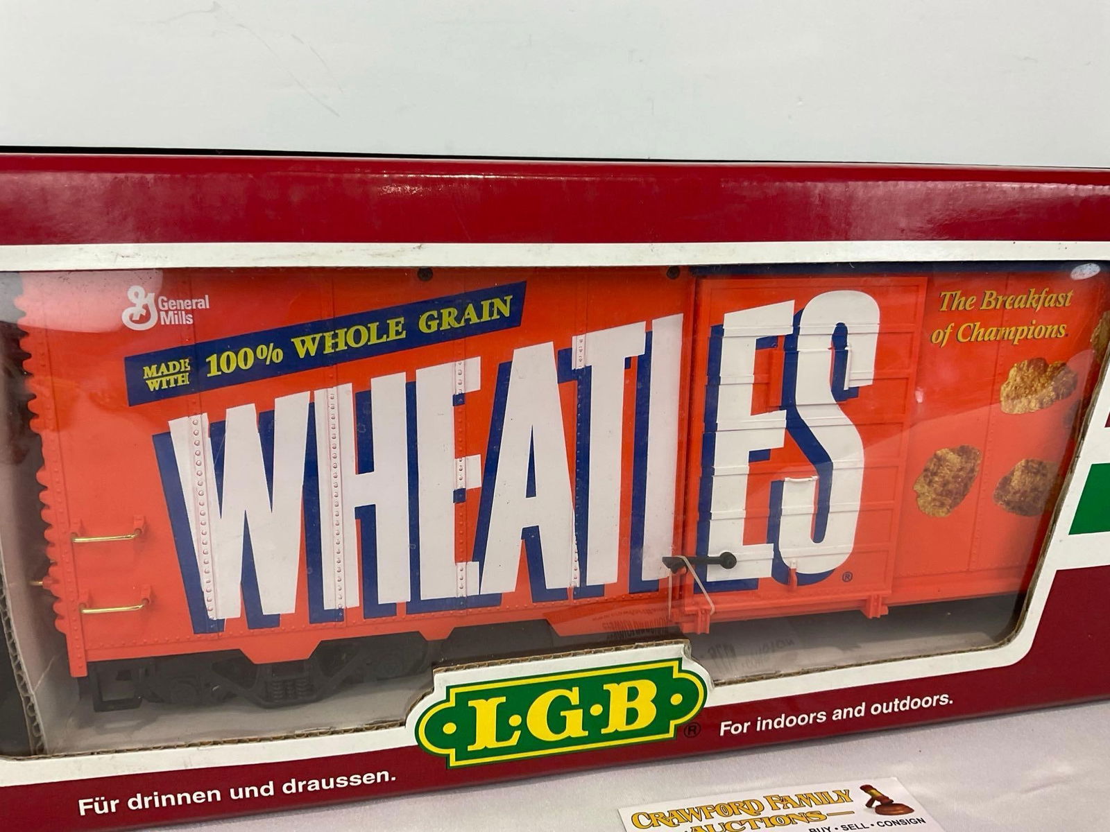 G Scale Model Train LGB Trains Wheaties Box Car #44915 in box - 2