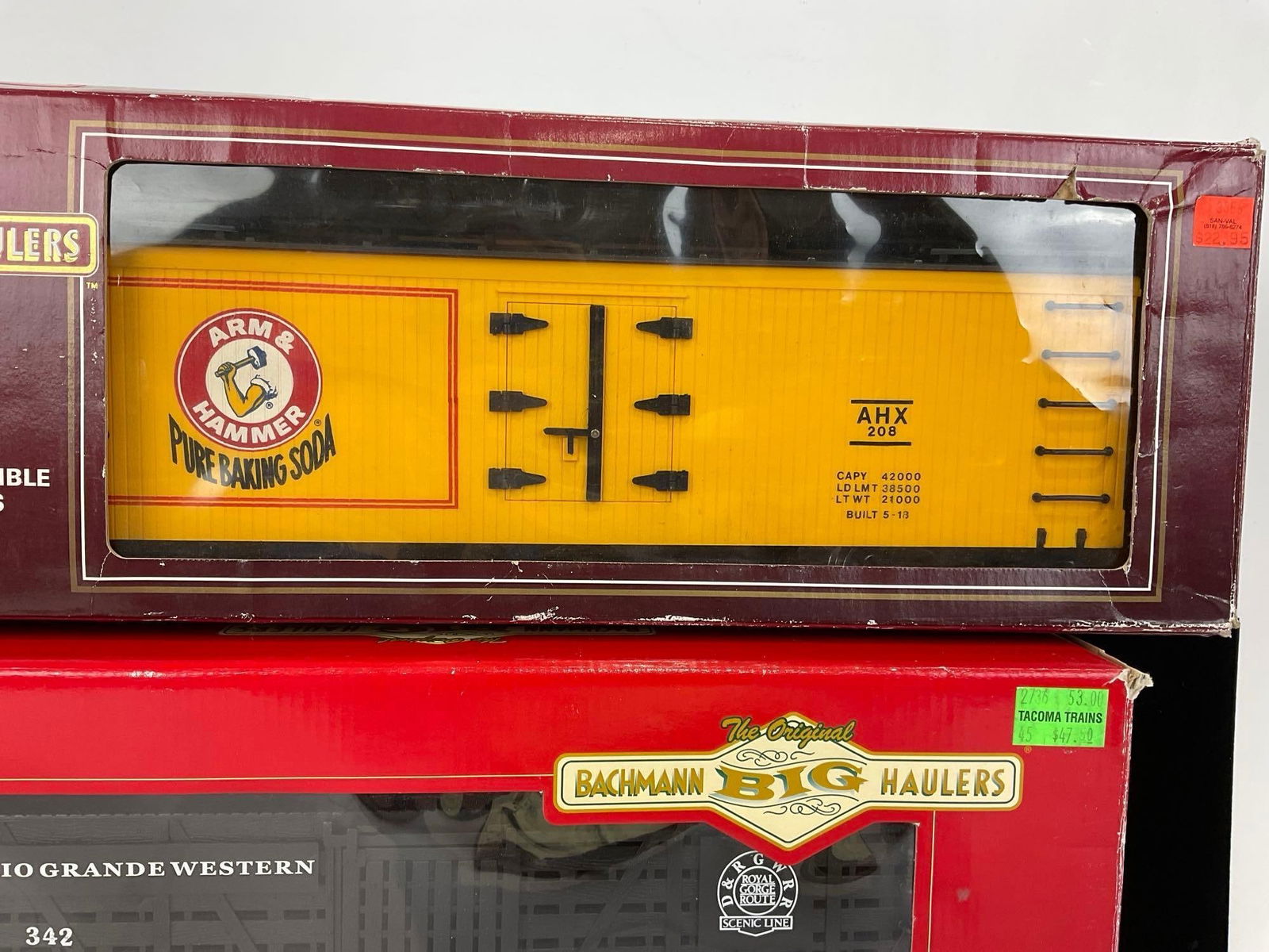 Pair of Bachmann Big Haulers G-Scale Trains, #93254 Arm & Hammer #98118 Denver & Rio Grande Western - 3