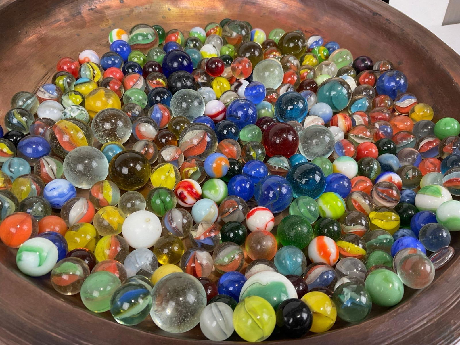 Collection of 1950s and older Marbles, many styles & colors, Small & Large - 2