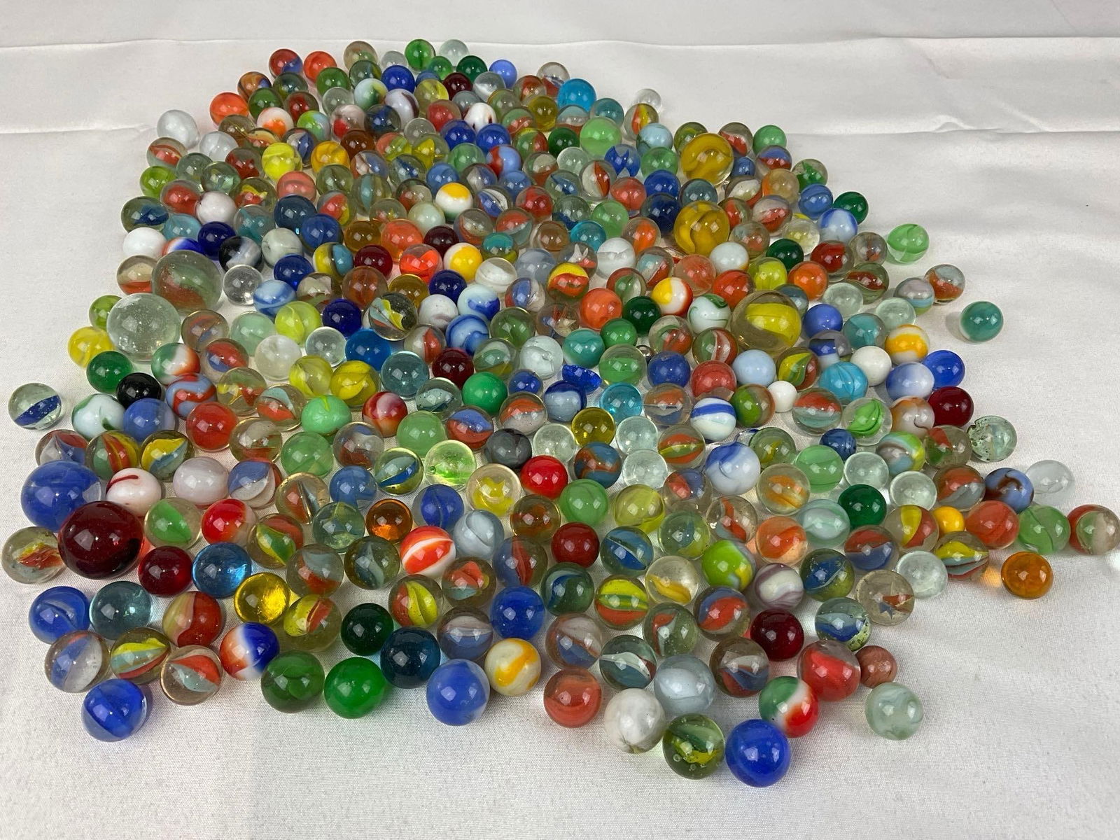 Collection of 1950s and older Marbles, many styles & colors, Small & Large - 2