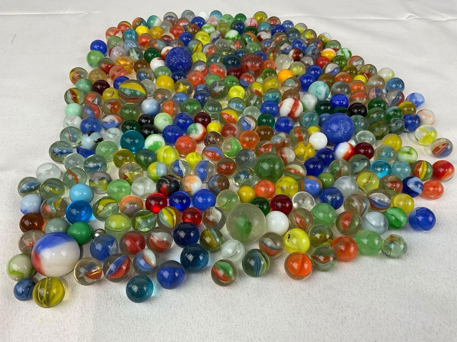 Collection of 1950s and older Marbles, many styles & colors, Small & Large - 2